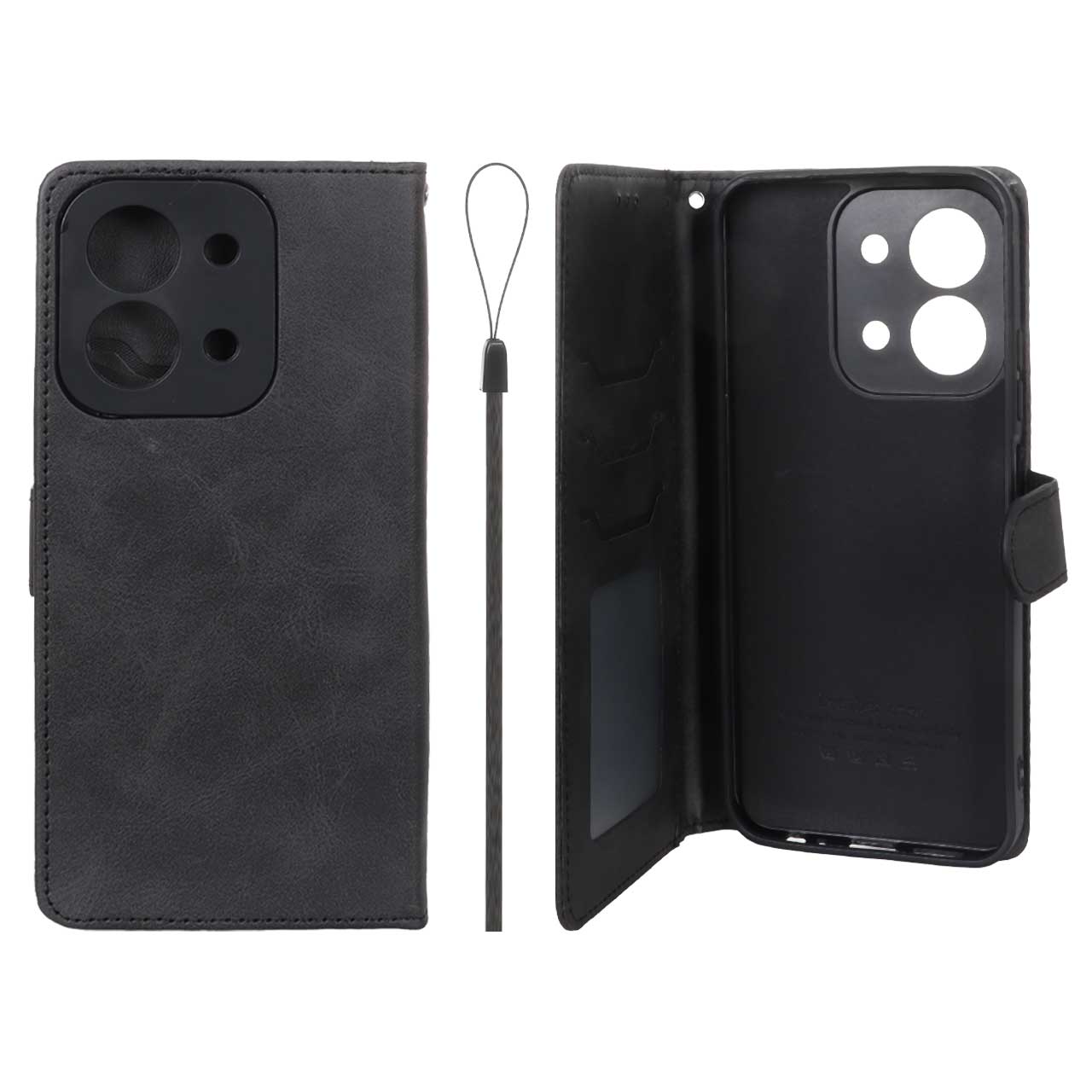 کیف موبایل مگنتی درجه یک داخل خز MNC Plus مدل Xiaomi Redmi 15C / Poco C85 - مشکی