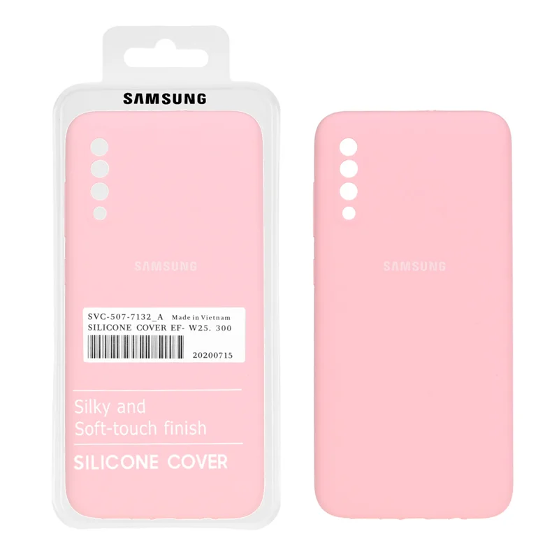 قاب سیلیکونی پاک کنی اورجینال درجه یک Samsung Galaxy A70 / A70s - صورتی (پک اصلی)