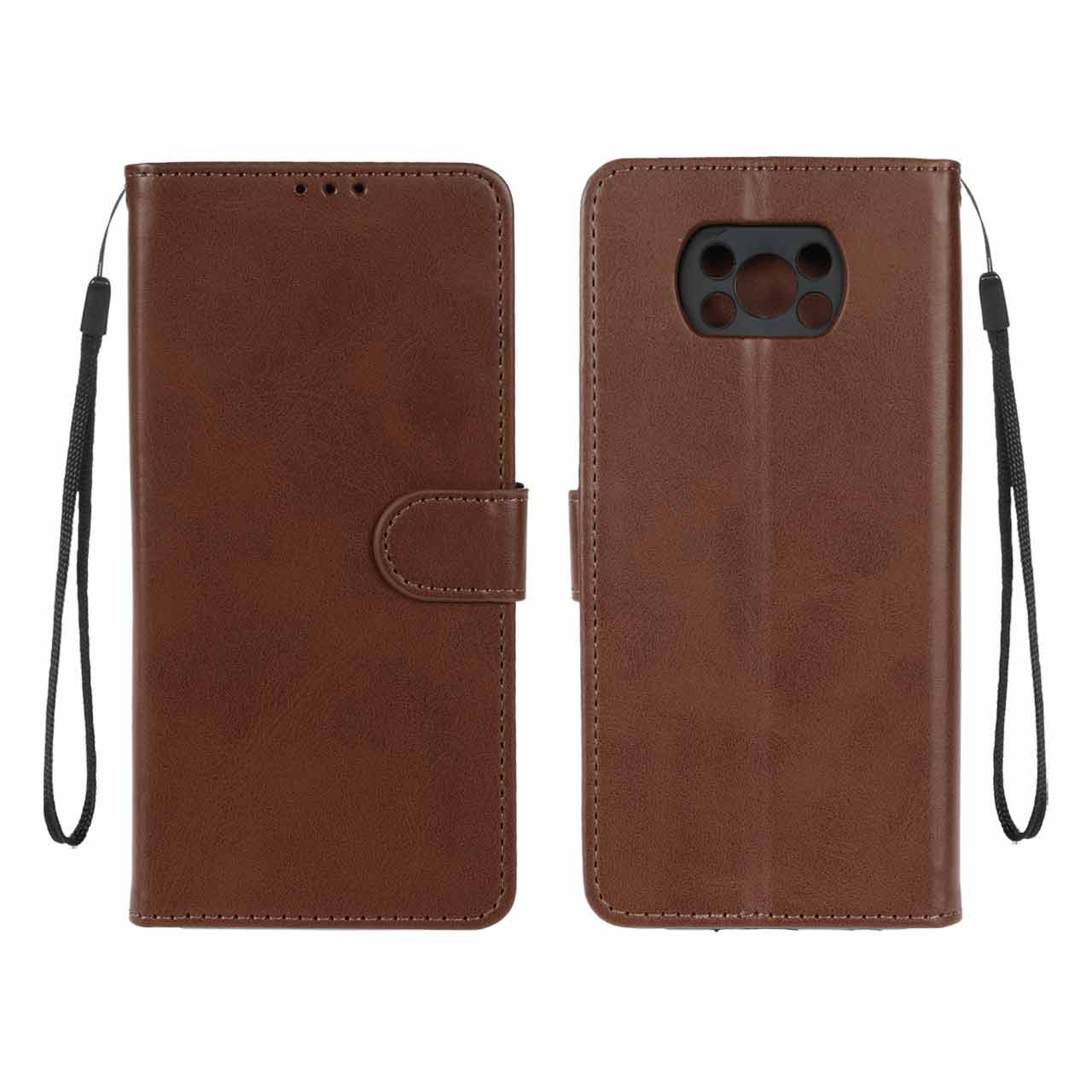 کیف موبایل مگنتی Xiaomi Poco X3 / X3 Pro / X3 NFC - قهوه ای