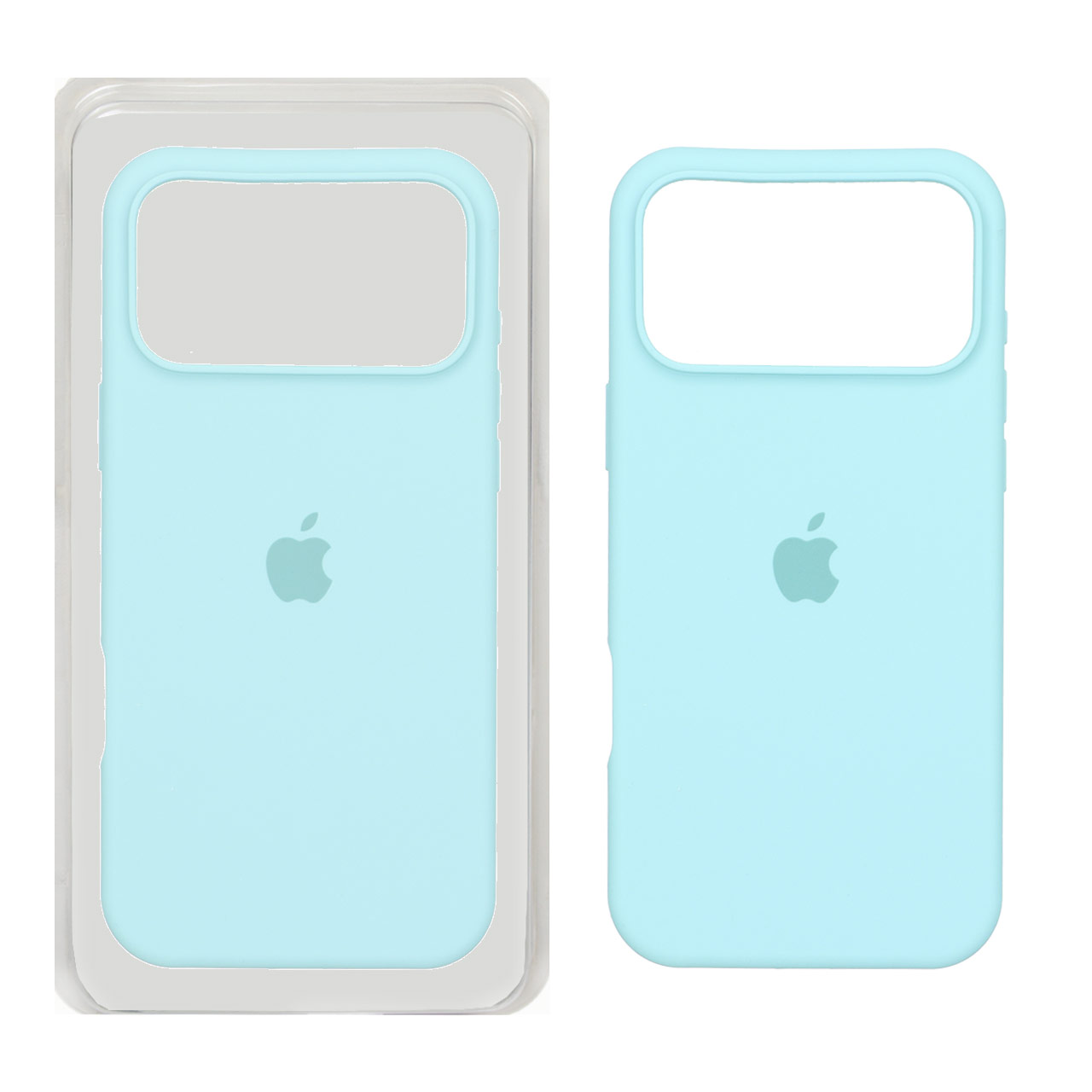 قاب سیلیکونی پاک کنی اورجینال Apple iPhone 17 Pro Max - سبزآبی (پک اصلی)