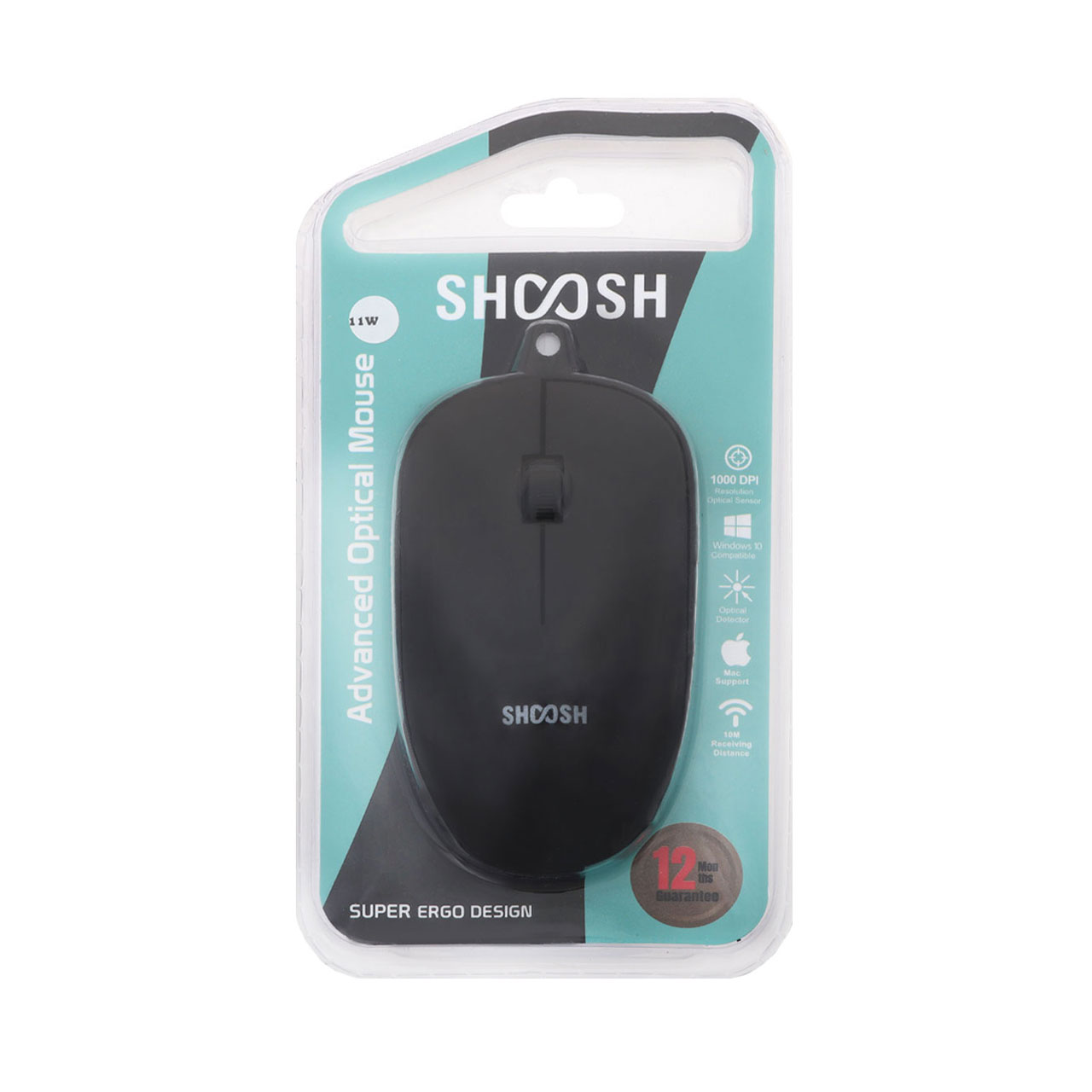 ماوس بی سیم Shoosh مدل M11W - مشکی - SMO
