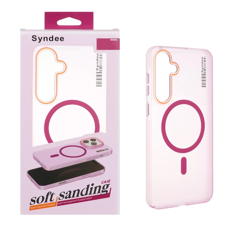 قاب اورجینال Syndee پشت مات MagSafe مدل Samsung Galaxy A55 - سرخابی (پک دار )