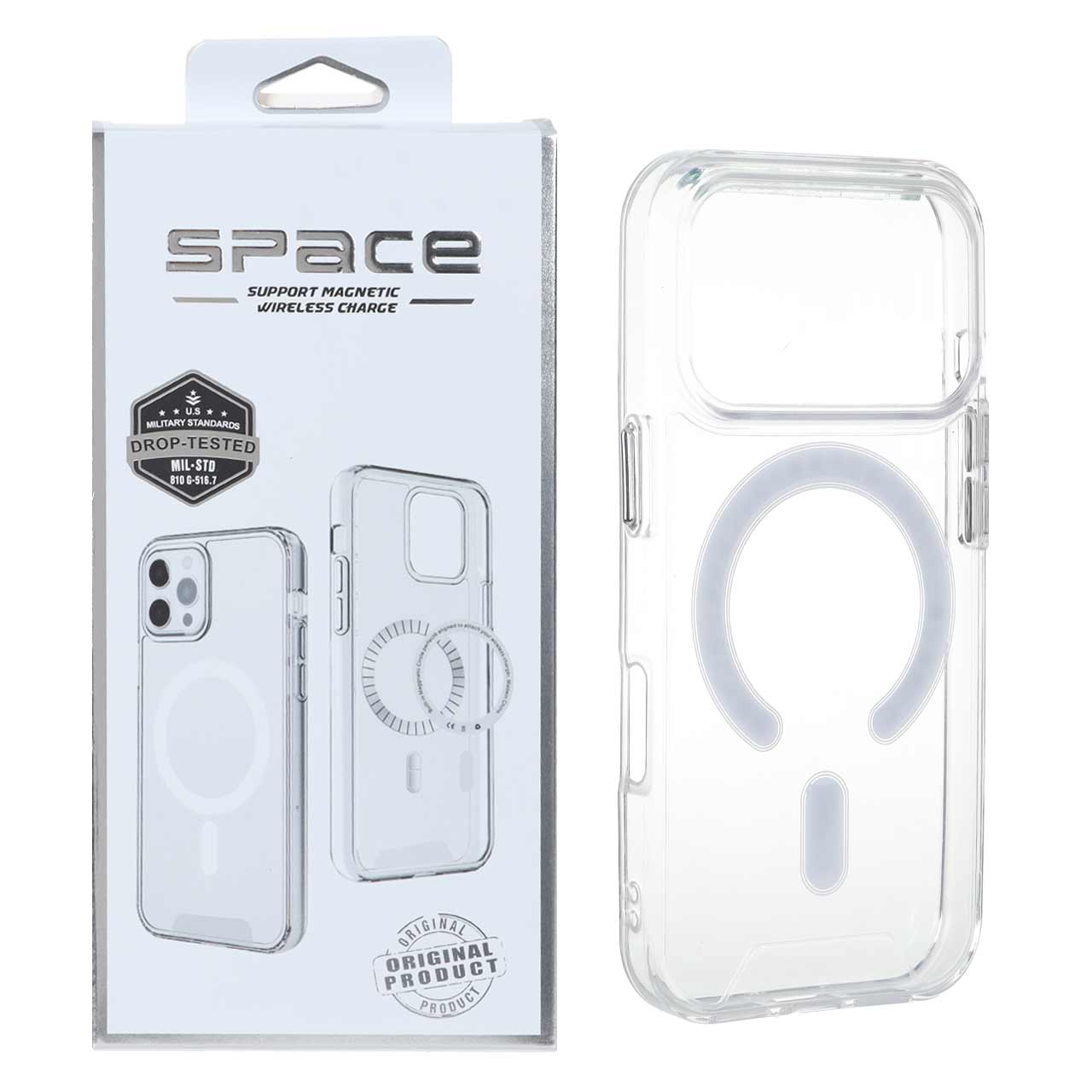 قاب اورجینال Space شفاف Magsafe مدل Apple iPhone 17 Pro (پک دار)