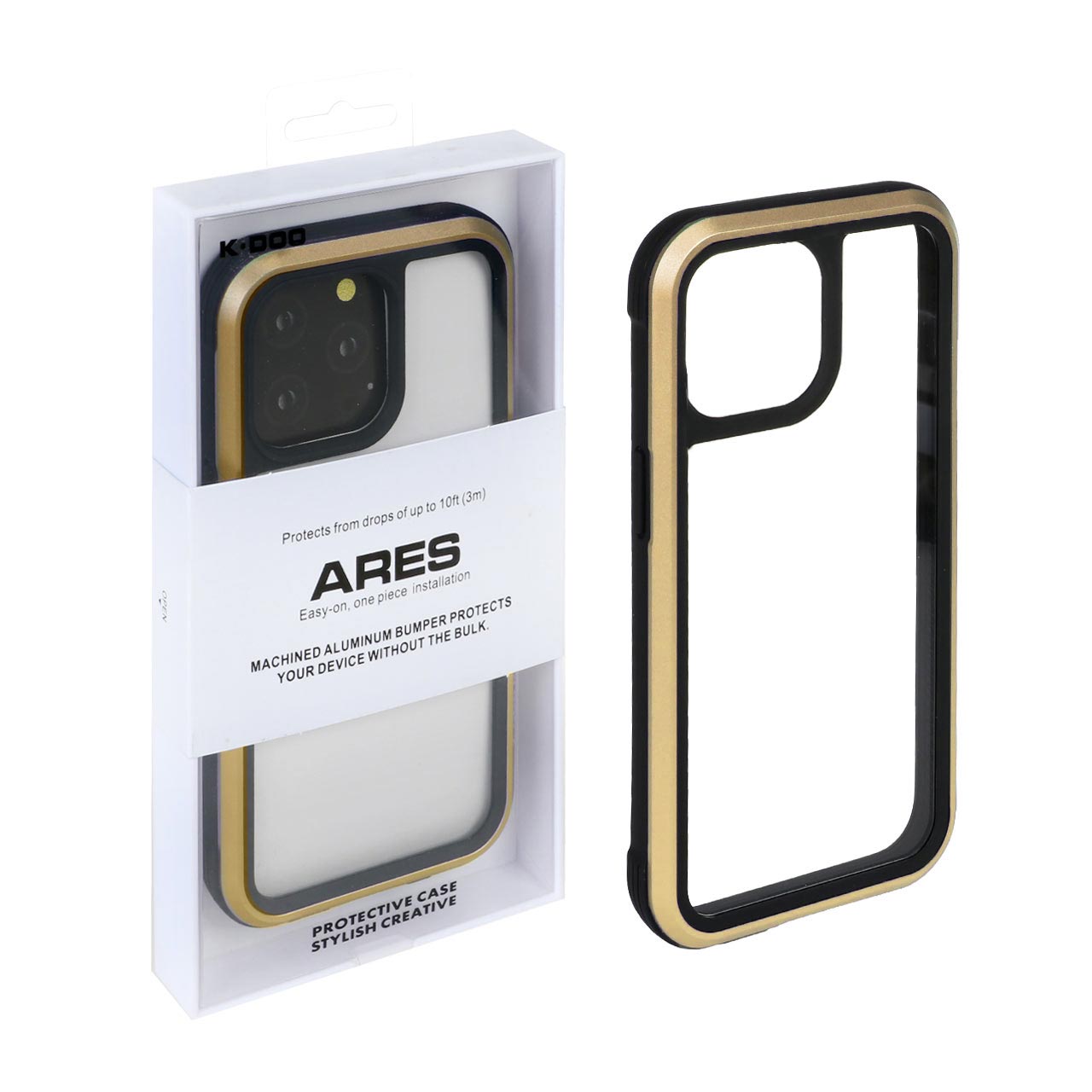 قاب Original KDoo ARES مدل Apple iPhone 13 / iPhone 14 - طلایی (پک دار)