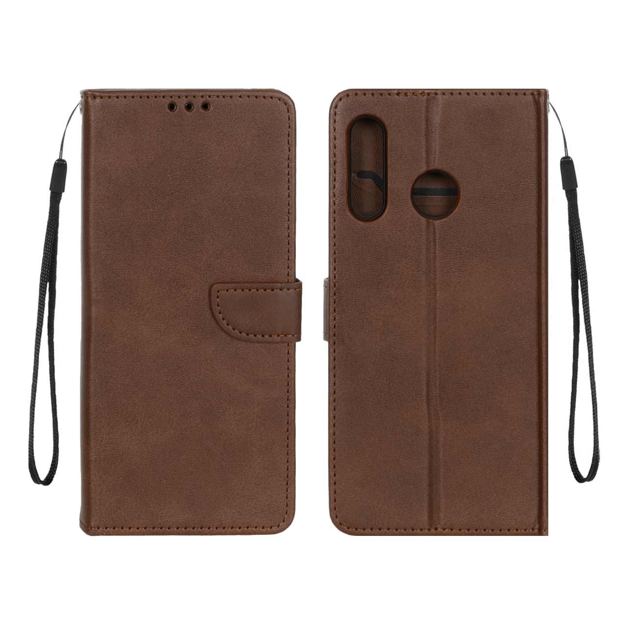 کیف چرمی موبایل مگنتی Huawei P30 Lite - قهوه ای