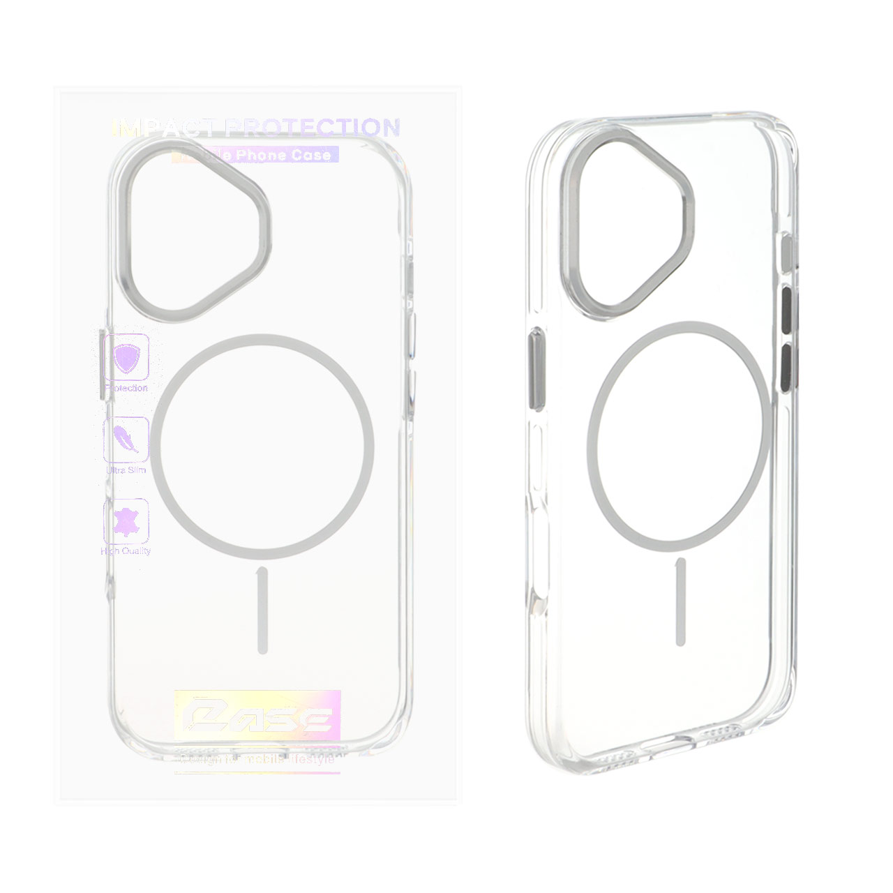 قاب Creative Case کریستالی MagSafe لنز فلزی Apple iPhone 17 - سفید (پک دار)