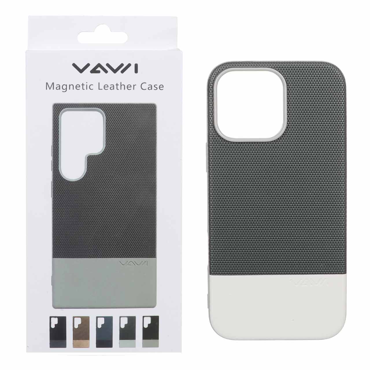 قاب Vawi چرمی دو تکه MagSafe مدل Apple iPhone 16 Pro Max - کرم (پک دار)