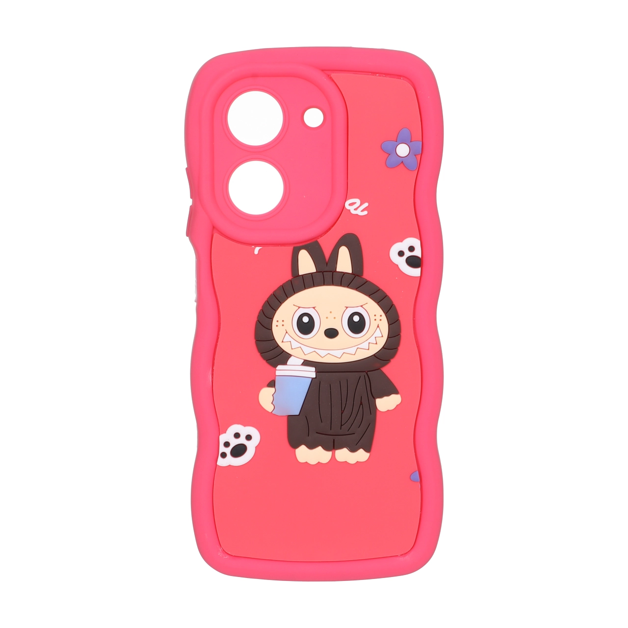 قاب کنگره ای عروسک برجسته محافظ لنزدار Xiaomi Redmi A5 / Poco C71 - طرح 42