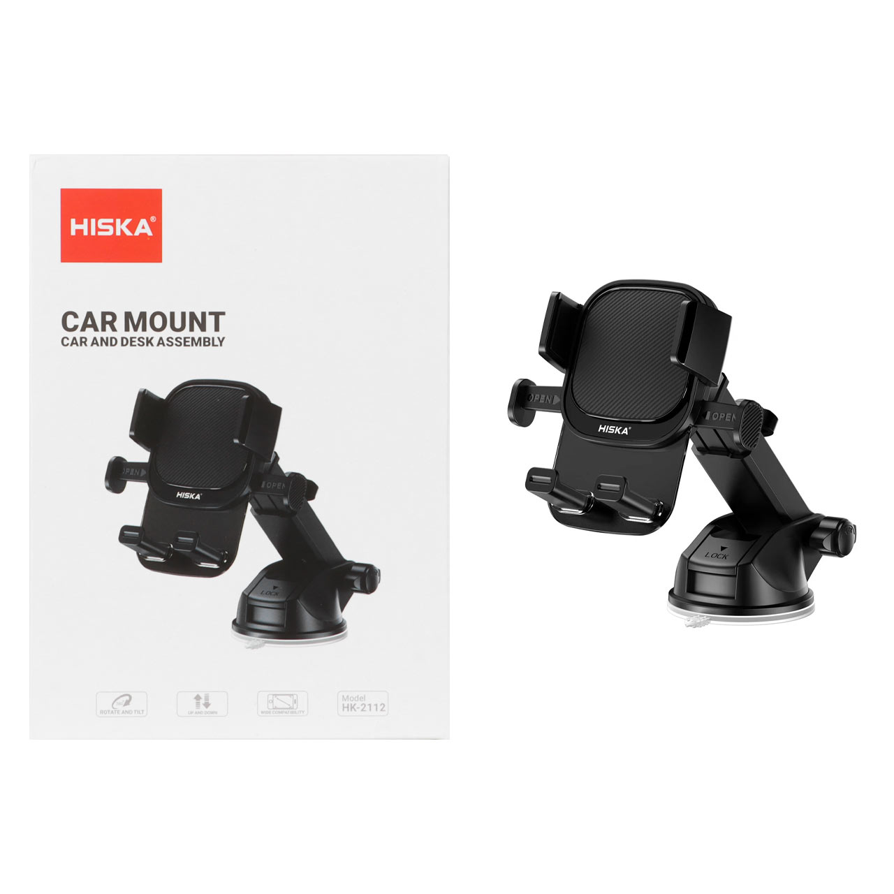 هولدر گوشی موبایل پایه دار HISKA مدل HK-2112 - مشکی