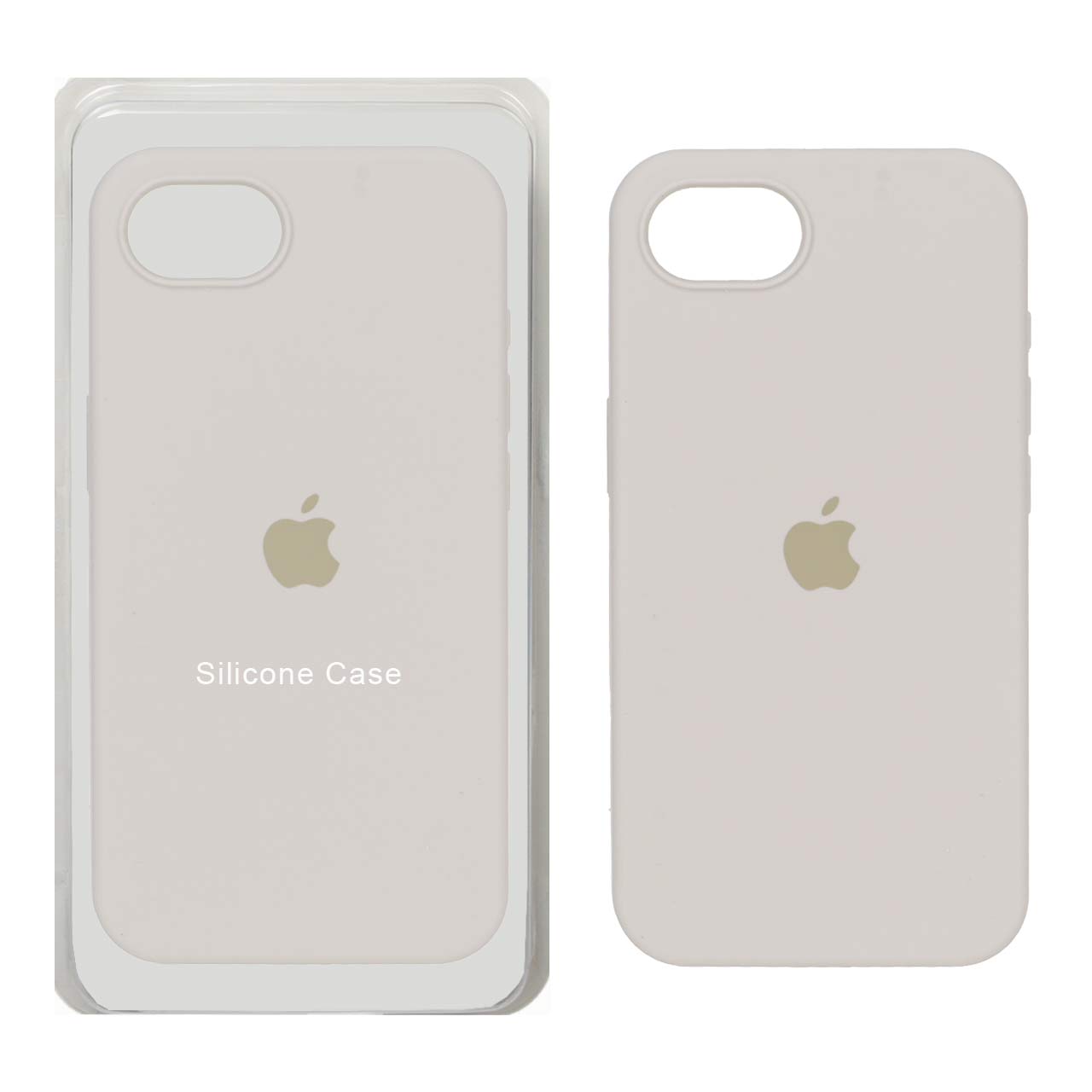 قاب سیلیکونی پاک کنی اورجینال Apple iPhone 16e - طوسی روشن  (پک اصلی)