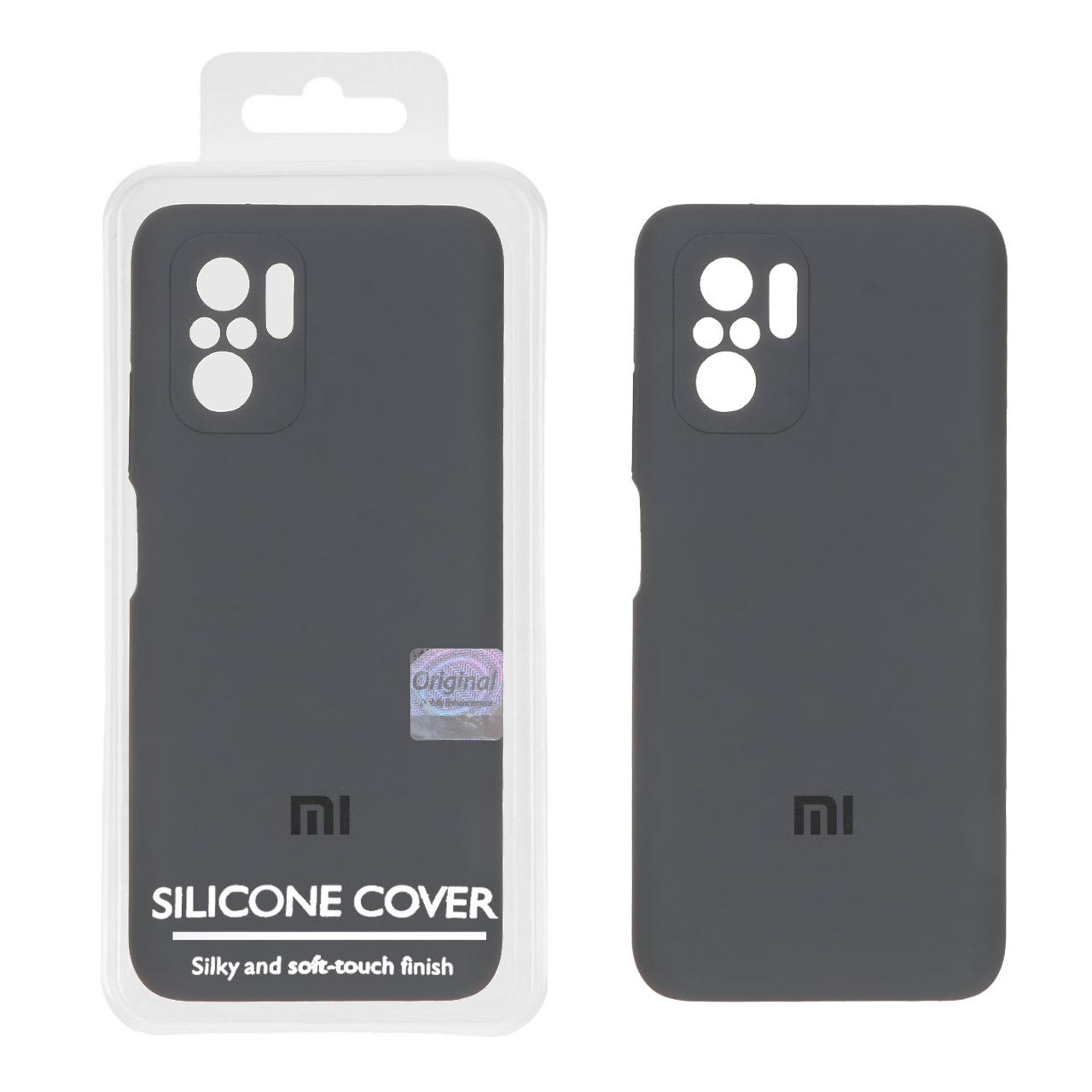 قاب سیلیکونی پاک کنی اورجینال Master Quality مدل Xiaomi Redmi Note 10 4G / Redmi Note 10S / Poco M5S - خاکستری (پک دار)