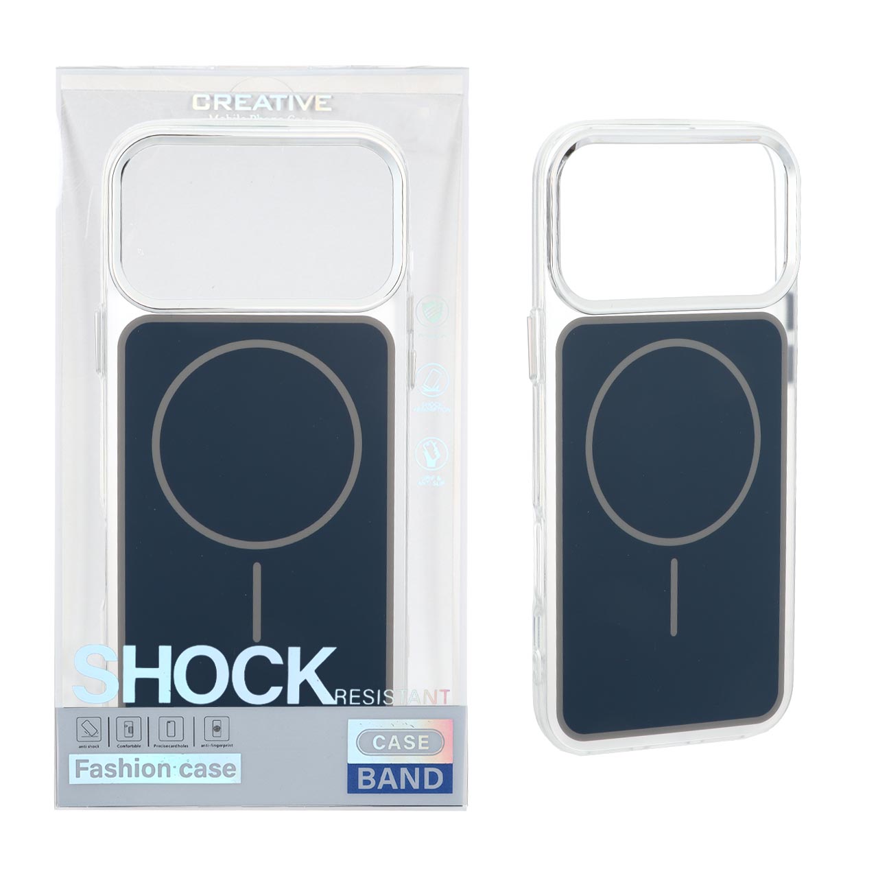 قاب اورجینال Unique Case مات رنگی MagSafe لنز کروم Apple iPhone 17 Pro Max - سرمه ای (پک دار)