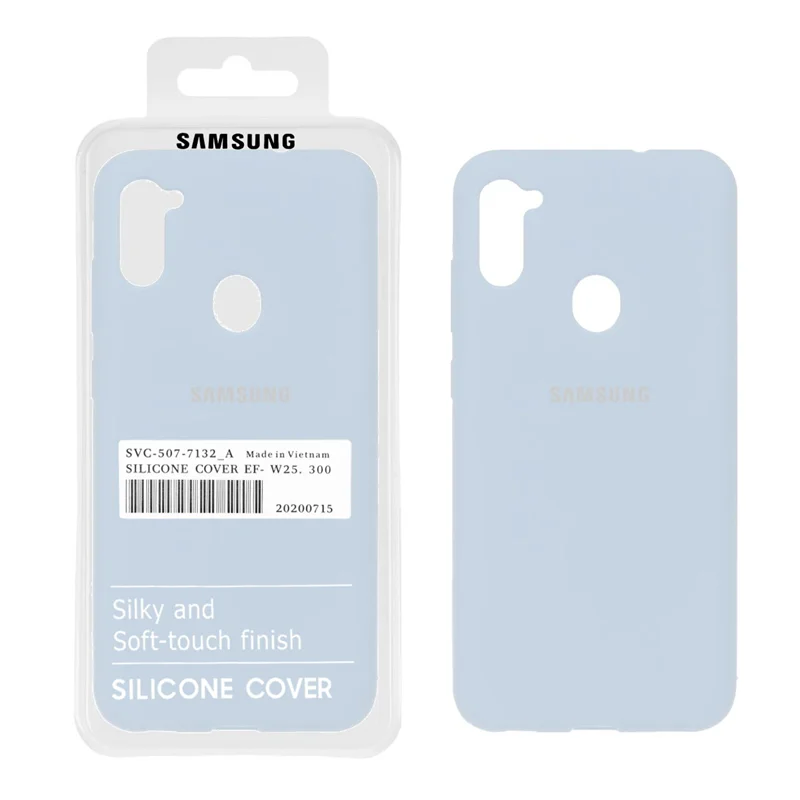 قاب سیلیکونی پاک کنی اورجینال درجه یک Samsung Galaxy A11 / M11 - آبی روشن (پک دار)