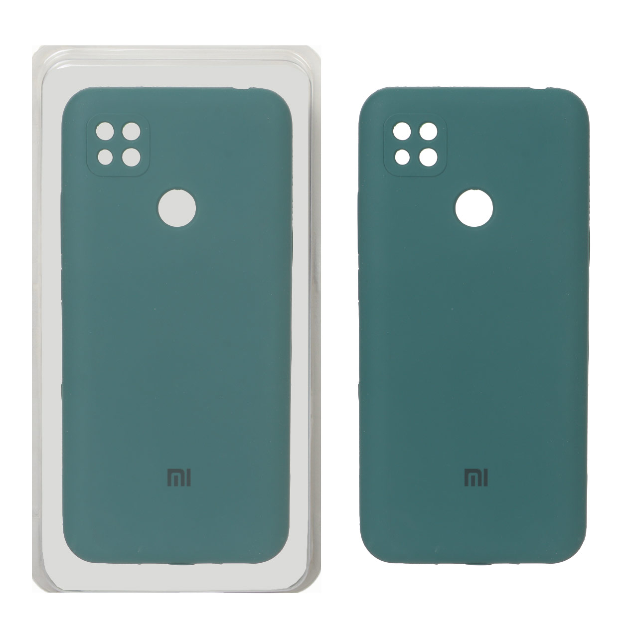 قاب سیلیکونی پاک کنی محافظ لنزدار اورجینال Xiaomi Redmi 10A / Redmi 9C / Poco C31 - سبز (پک اصلی)