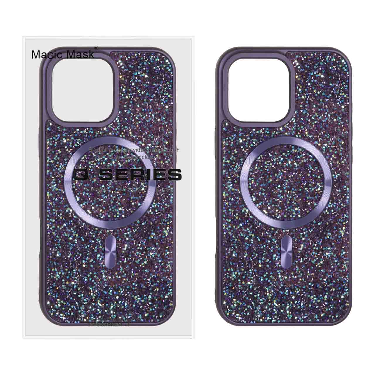 قاب اورجینال دیاموند Magsafe مدل Apple iPhone 16 Pro Max - بادمجانی (پک دار)