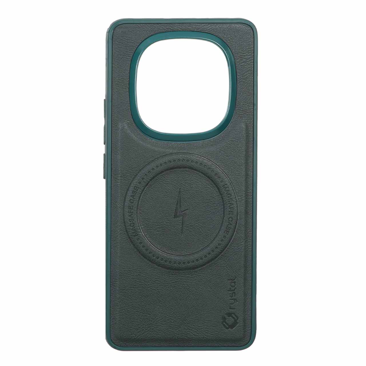 قاب Crystal طرح چرم MagSafe مدل Xiaomi Redmi Note 14 Pro 5G / Redmi Note 14 Pro Plus 5G / Poco X7 5G - سبز