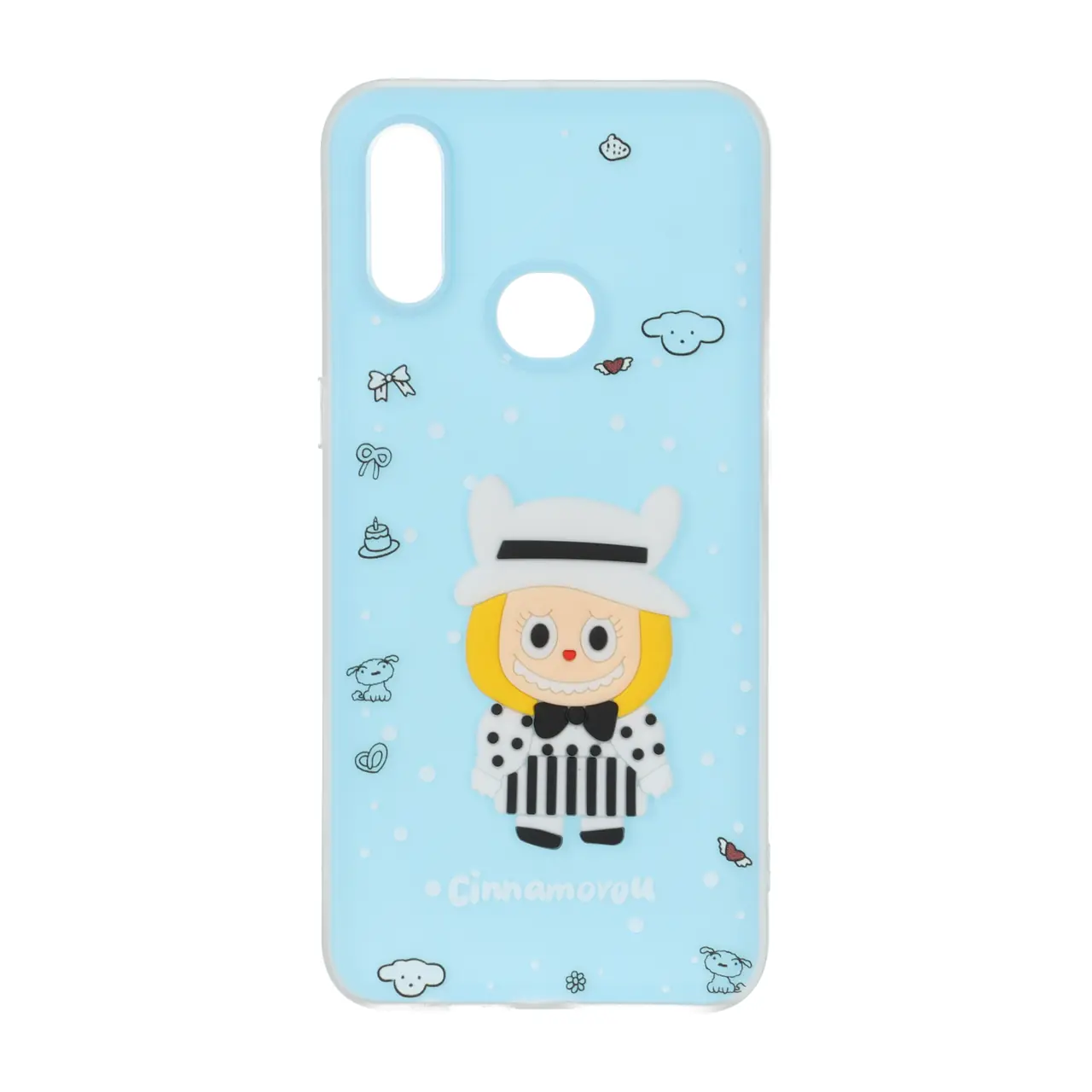 قاب دو لایه مات عروسک برجسته Samsung Galaxy A10s - آبی