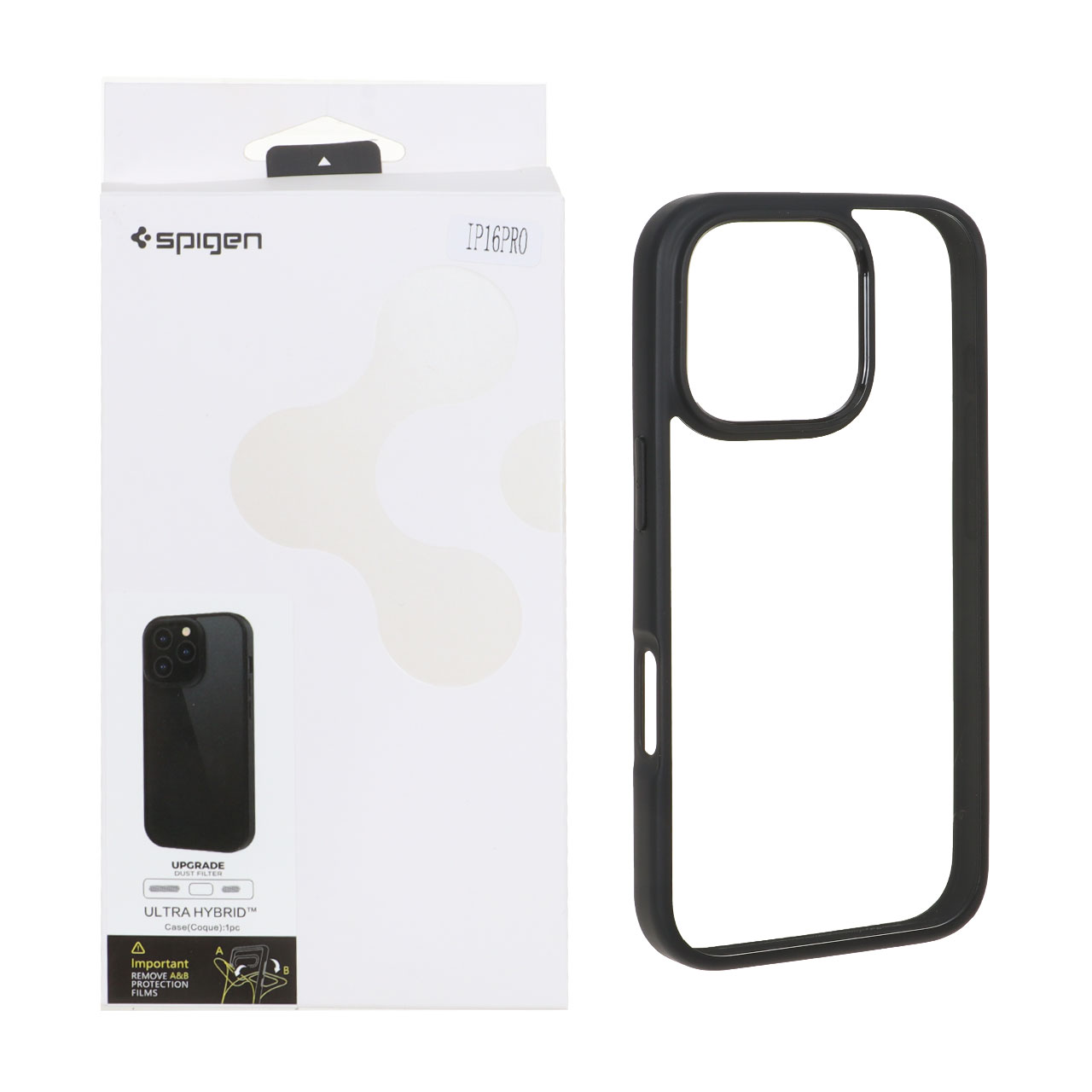 قاب اورجینال Spigen با توری اسپیکر فلزی Apple iPhone 16 Pro - مشکی (پک دار)