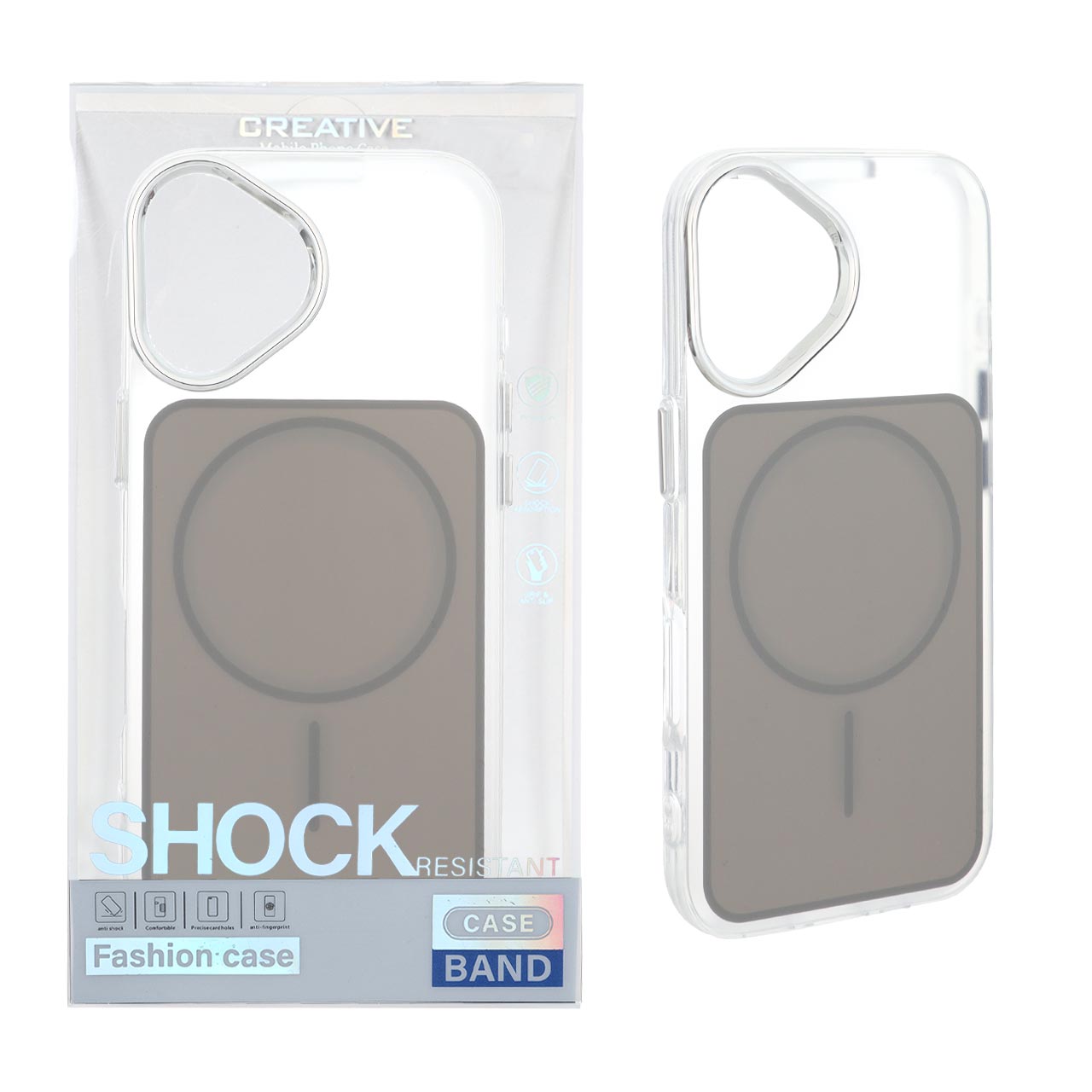 قاب اورجینال Unique Case مات رنگی MagSafe لنز کروم Apple iPhone 17 - طوسی (پک دار)