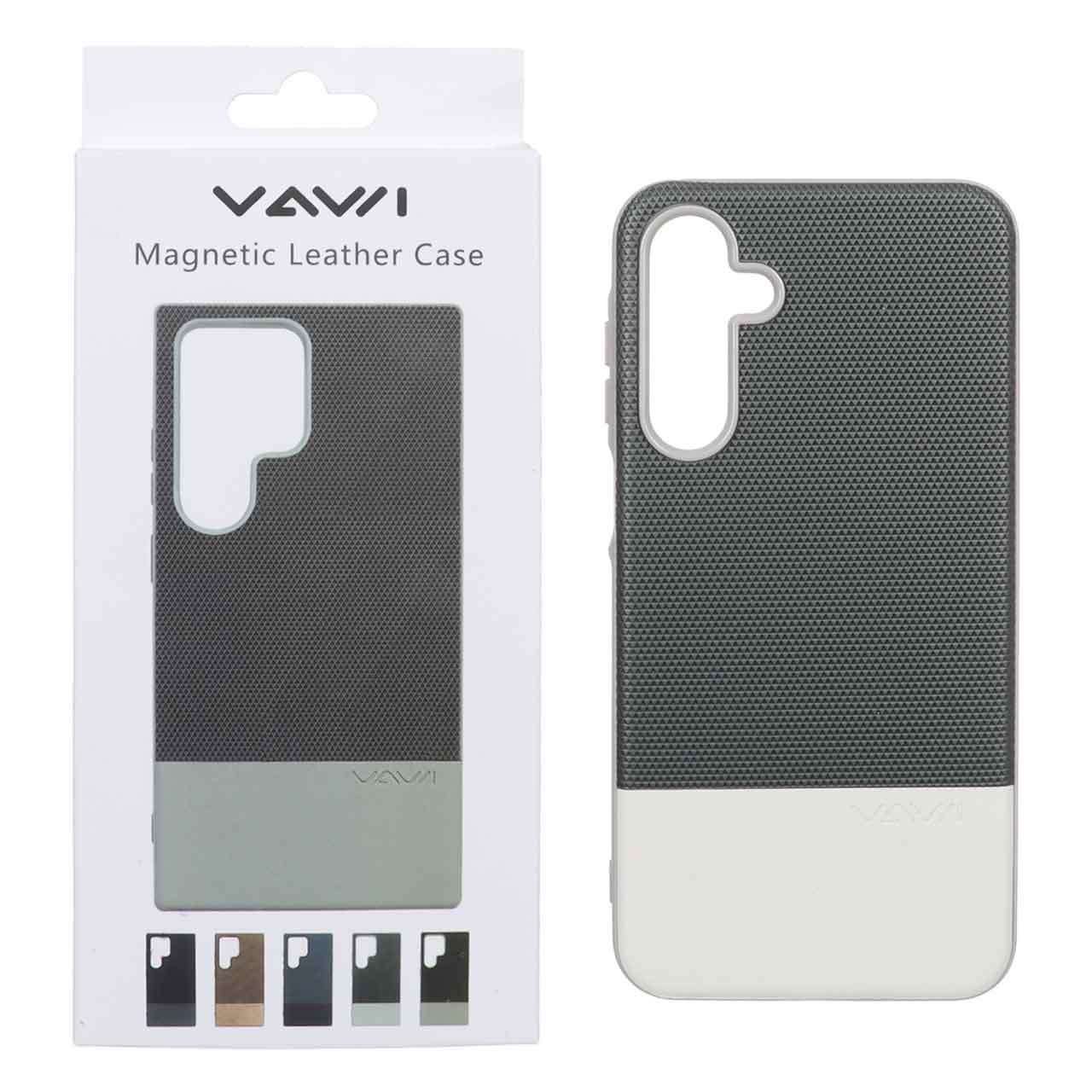 قاب Vawi چرمی دو تکه MagSafe مدل Samsung Galaxy A16 - کرم (پک دار)