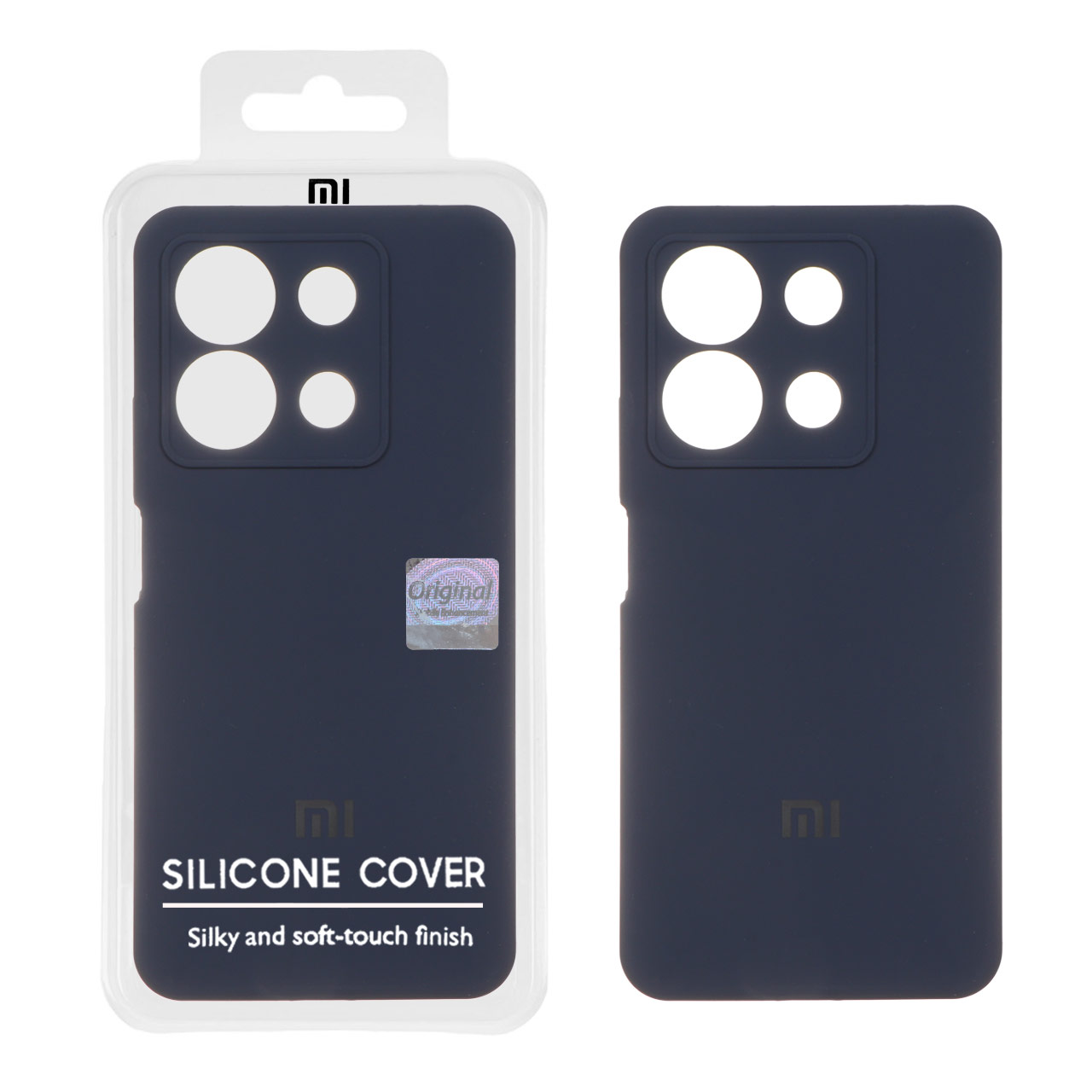 قاب سیلیکونی پاک کنی اورجینال Master Quality مدل Xiaomi Redmi Note 13 4G - سرمه ای (پک دار)