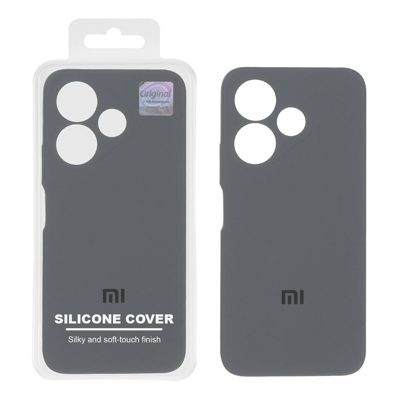 قاب سیلیکونی پاک کنی اورجینال Master Quality مدل Xiaomi Redmi 13X / Redmi 13 4G / Poco M6 4G - خاکستری (پک دار)