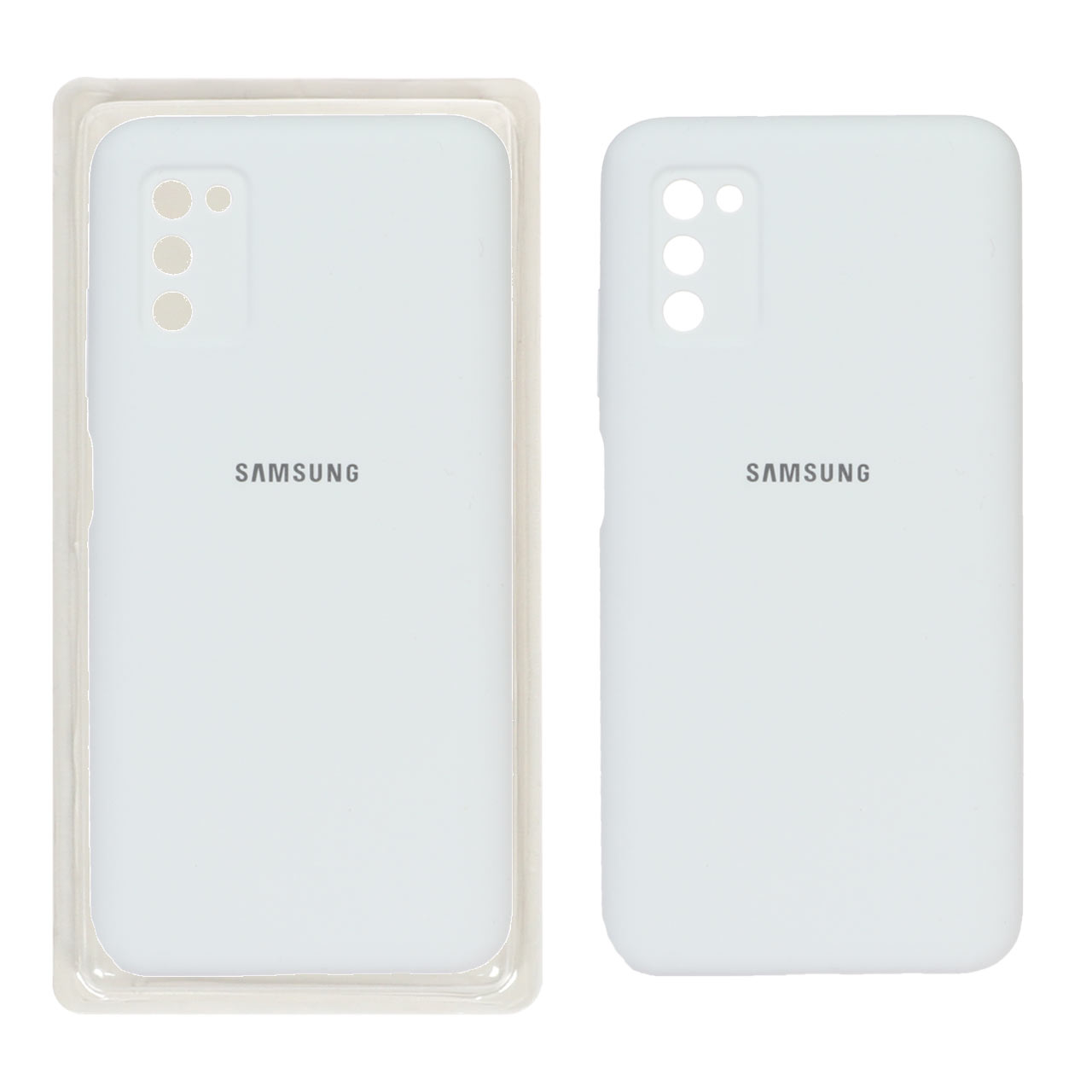 قاب سیلیکونی پاک کنی محافظ لنزدار اورجینال Samsung A02S/A03S - سفید (پک اصلی)
