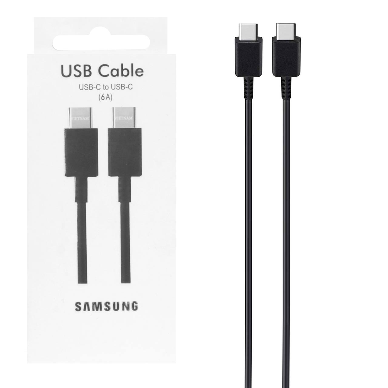 کابل شارژ فست SAMSUNG Type-C to Type-C مدل S21 6A - مشکی - RYL