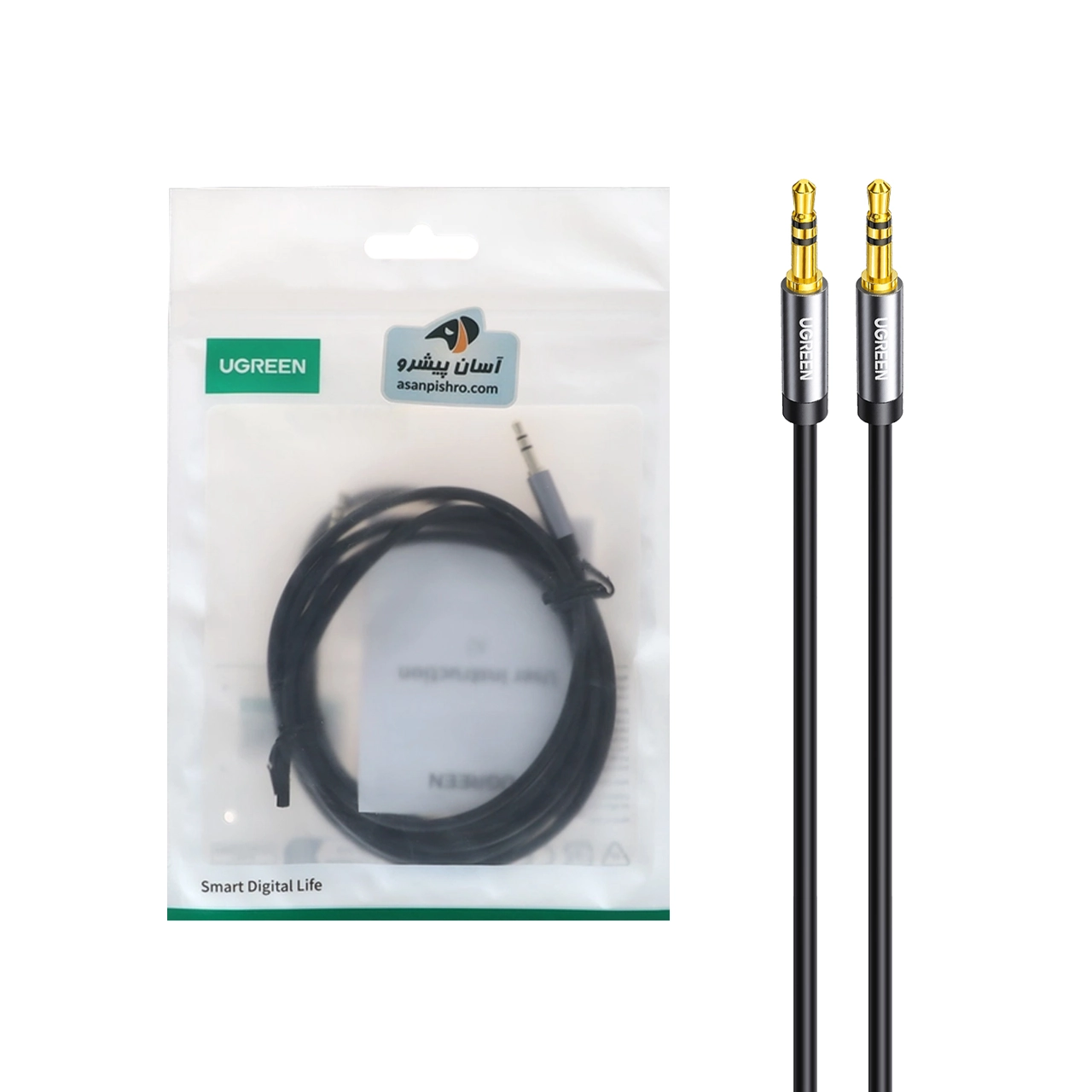 کابل یک و نیم متری UGREEN Aux مدل 10734 - مشکی(10734)