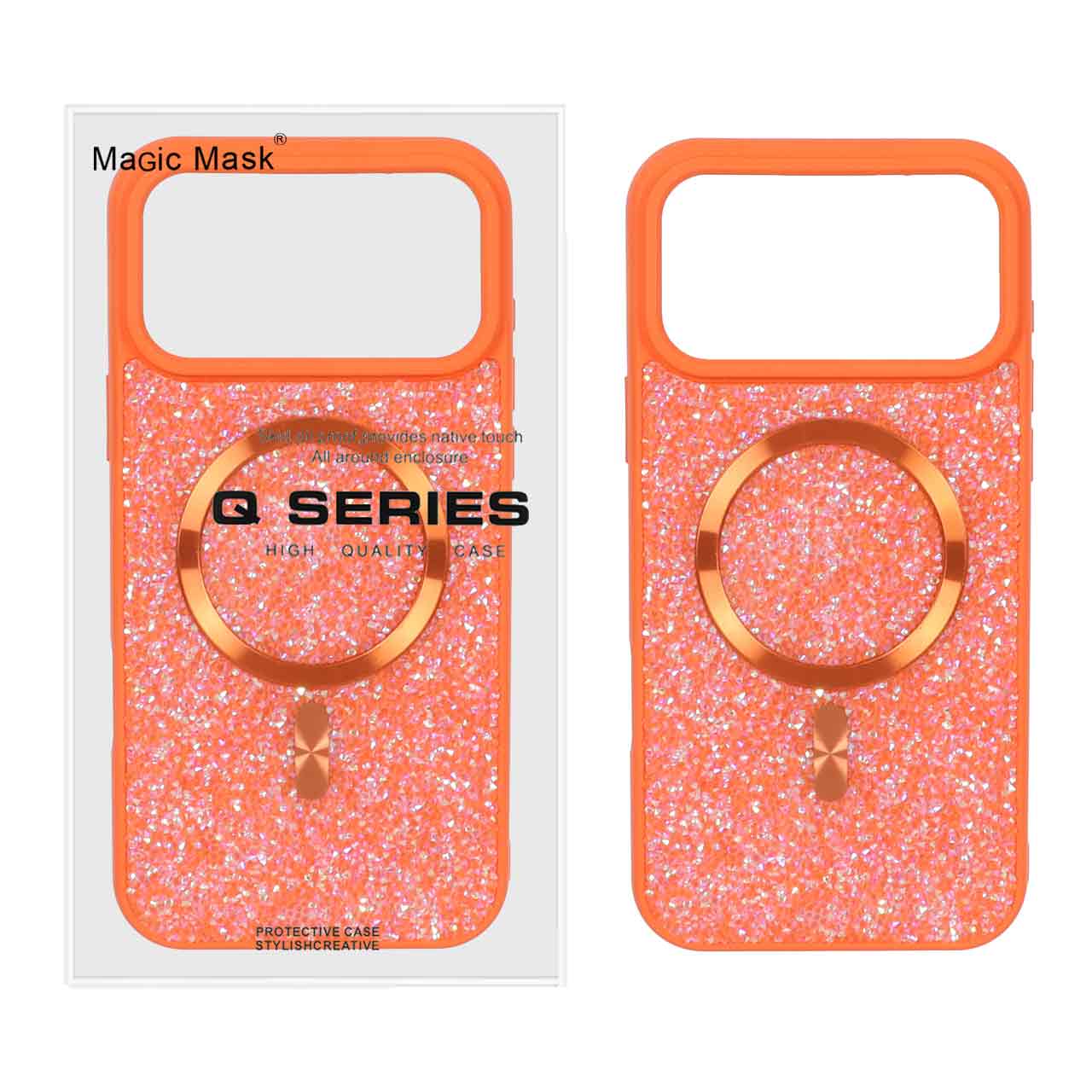 قاب اورجینال دیاموند Magsafe مدل Apple iPhone 17 Pro Max - نارنجی (پک دار)