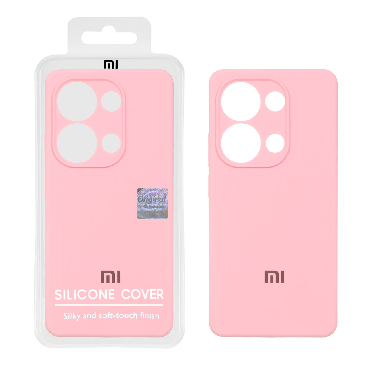 قاب سیلیکونی پاک کنی اورجینال Master Quality مدل Xiaomi Redmi Note 14S / Note 13 Pro 4G / M6 Pro 4G - صورتی (پک دار)