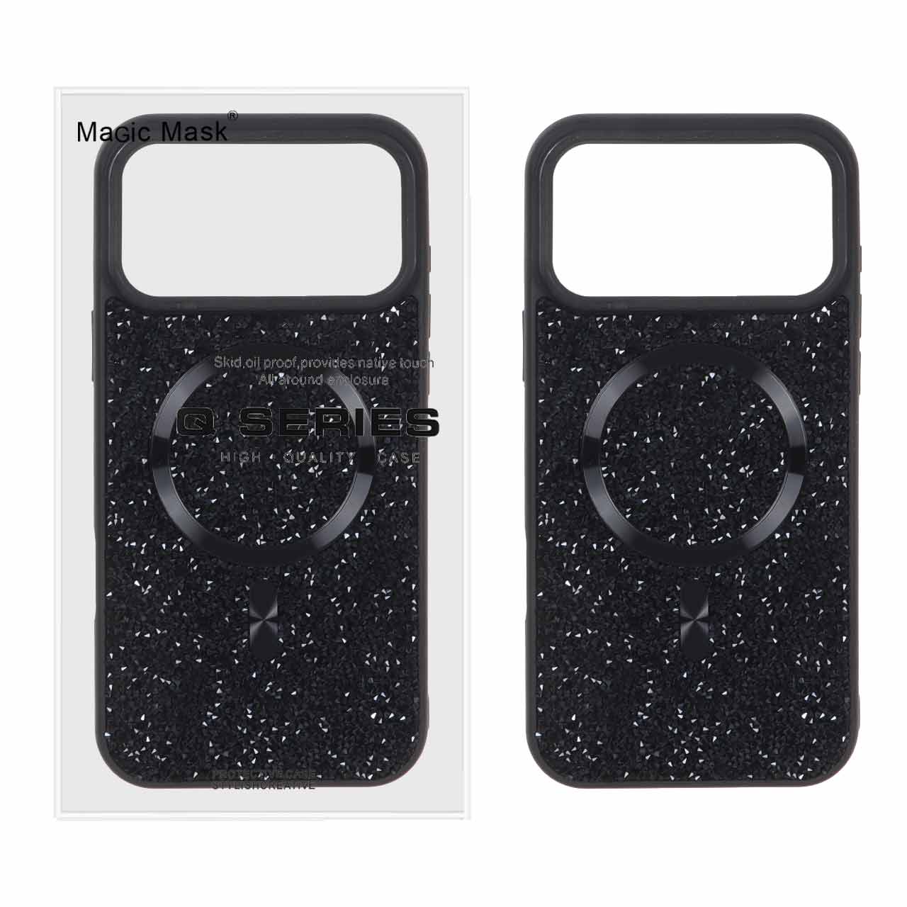 قاب اورجینال دیاموند Magsafe مدل Apple iPhone 17 Pro Max - مشکی (پک دار)
