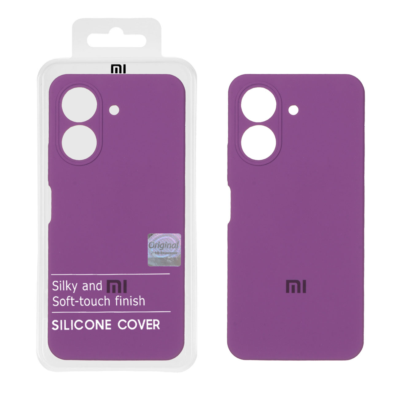 قاب سیلیکونی پاک کنی اورجینال Master Quality مدل Xiaomi Redmi 13C / Poco C65 - ارغوانی (پک دار)