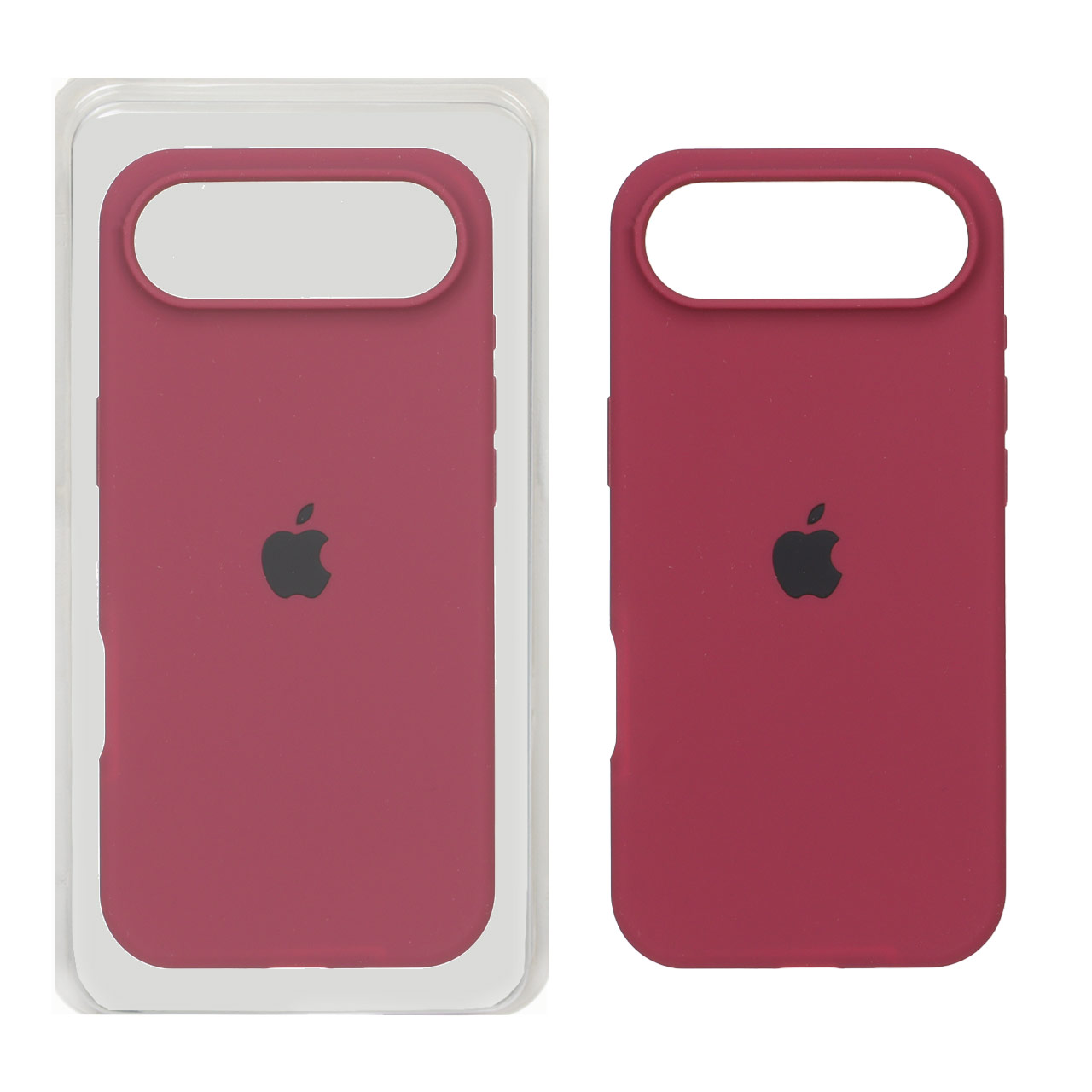 قاب سیلیکونی پاک کنی اورجینال Apple iPhone 17 Air - زرشکی (پک اصلی)