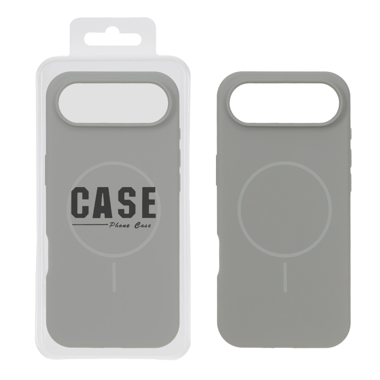 قاب سیلیکونی پاک کنی اورجینال درجه یک MagSafe مدل Apple iPhone 17 Air - طوسی (پک دار)