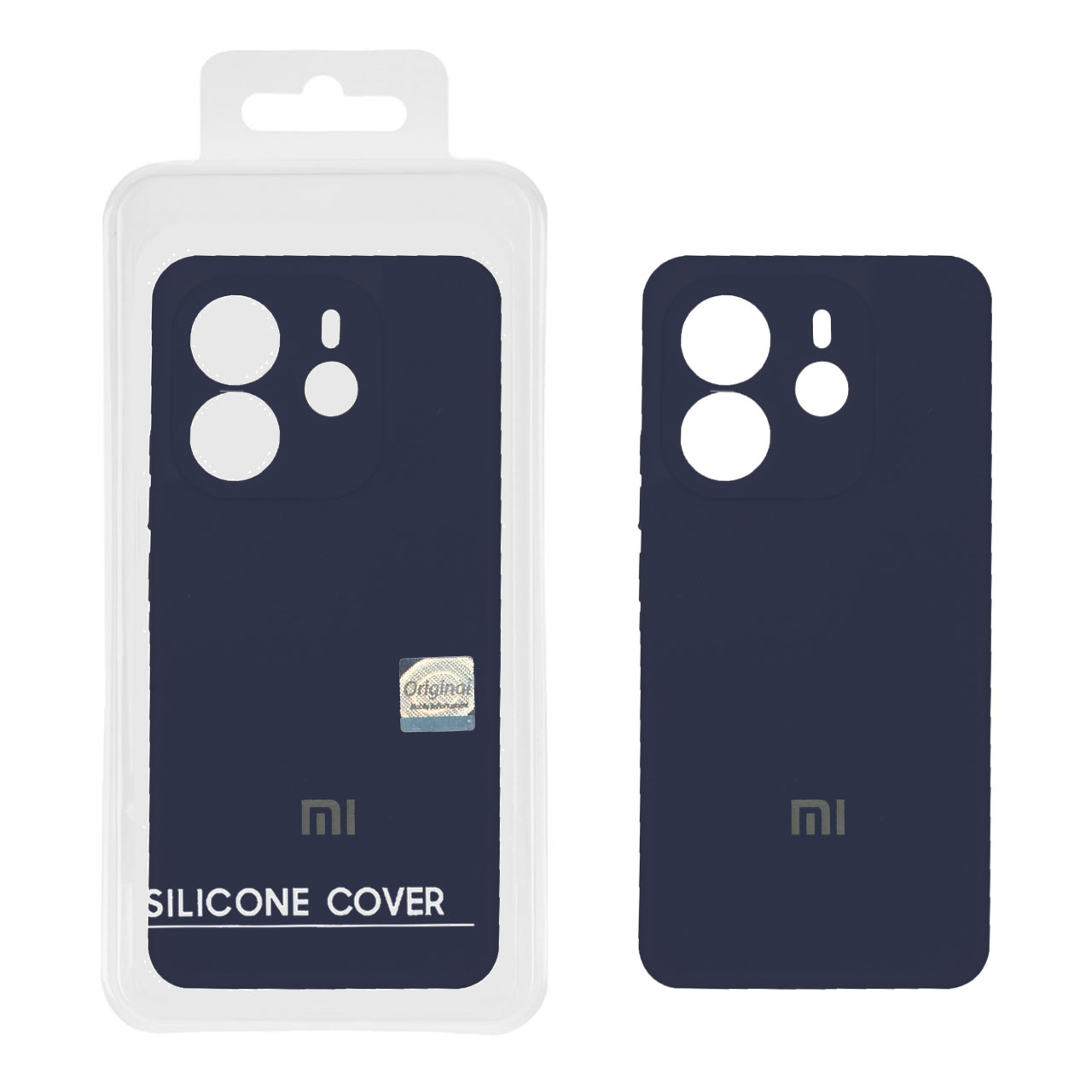 قاب سیلیکونی پاک کنی اورجینال Master Quality مدل Xiaomi Redmi Note 14 4G - سرمه ای (پک دار)