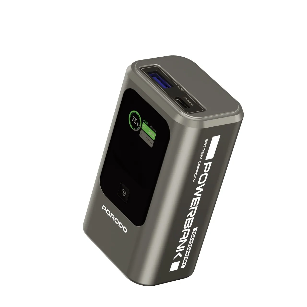 پاوربانک PD و فست شارژ Porodo 10000mAh مدل PDPBFCH096GY - خاکستری (گارانتی 24 ماهه ایویز)