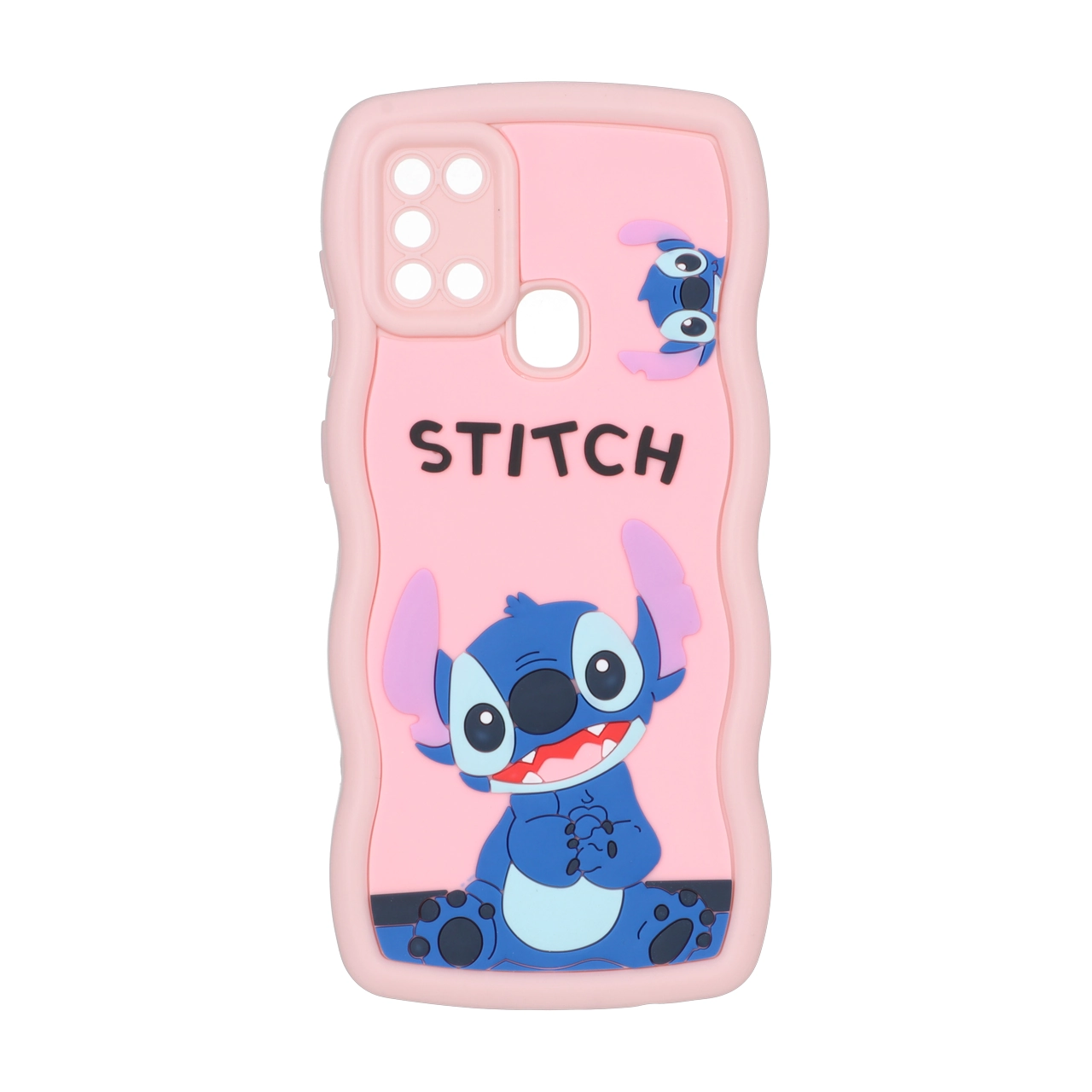 قاب کنگره ای عروسک برجسته محافظ لنزدار Samsung Galaxy A21s - طرح 142