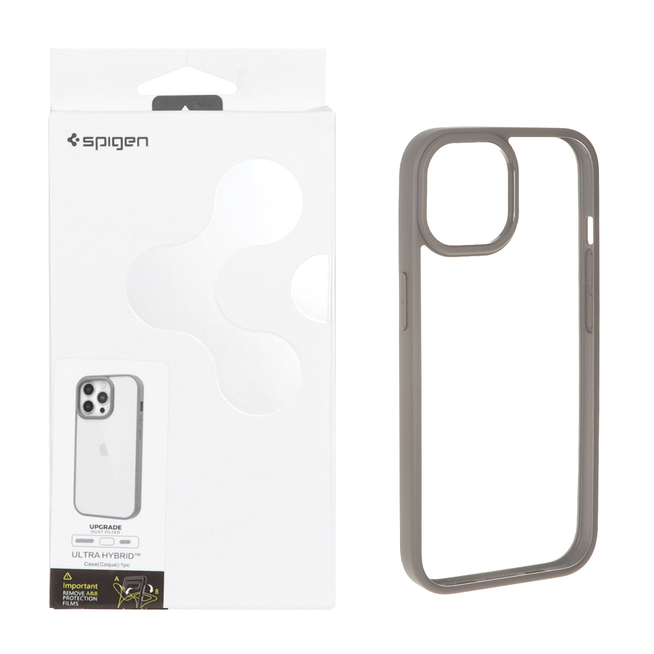 قاب اورجینال Spigen با توری اسپیکر فلزی Apple iPhone 15 / iPhone 14 / iPhone 13 - طوسی (پک دار)