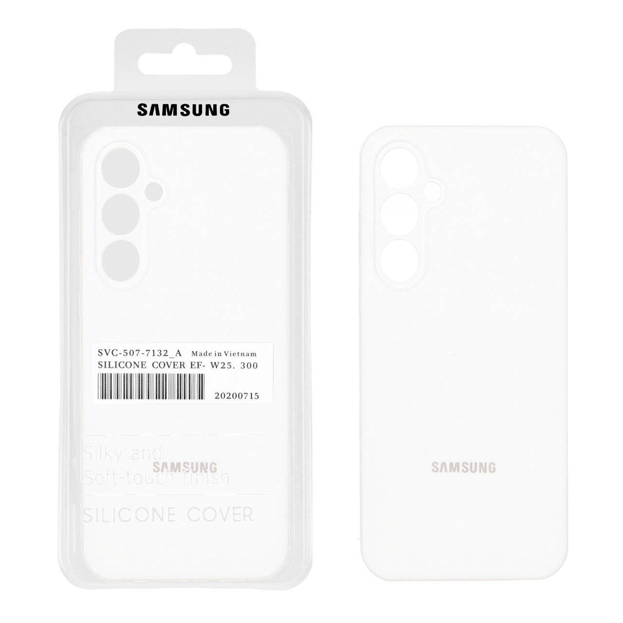 قاب سیلیکونی پاک کنی اورجینال درجه یک Samsung Galaxy A35 - سفید (پک دار)