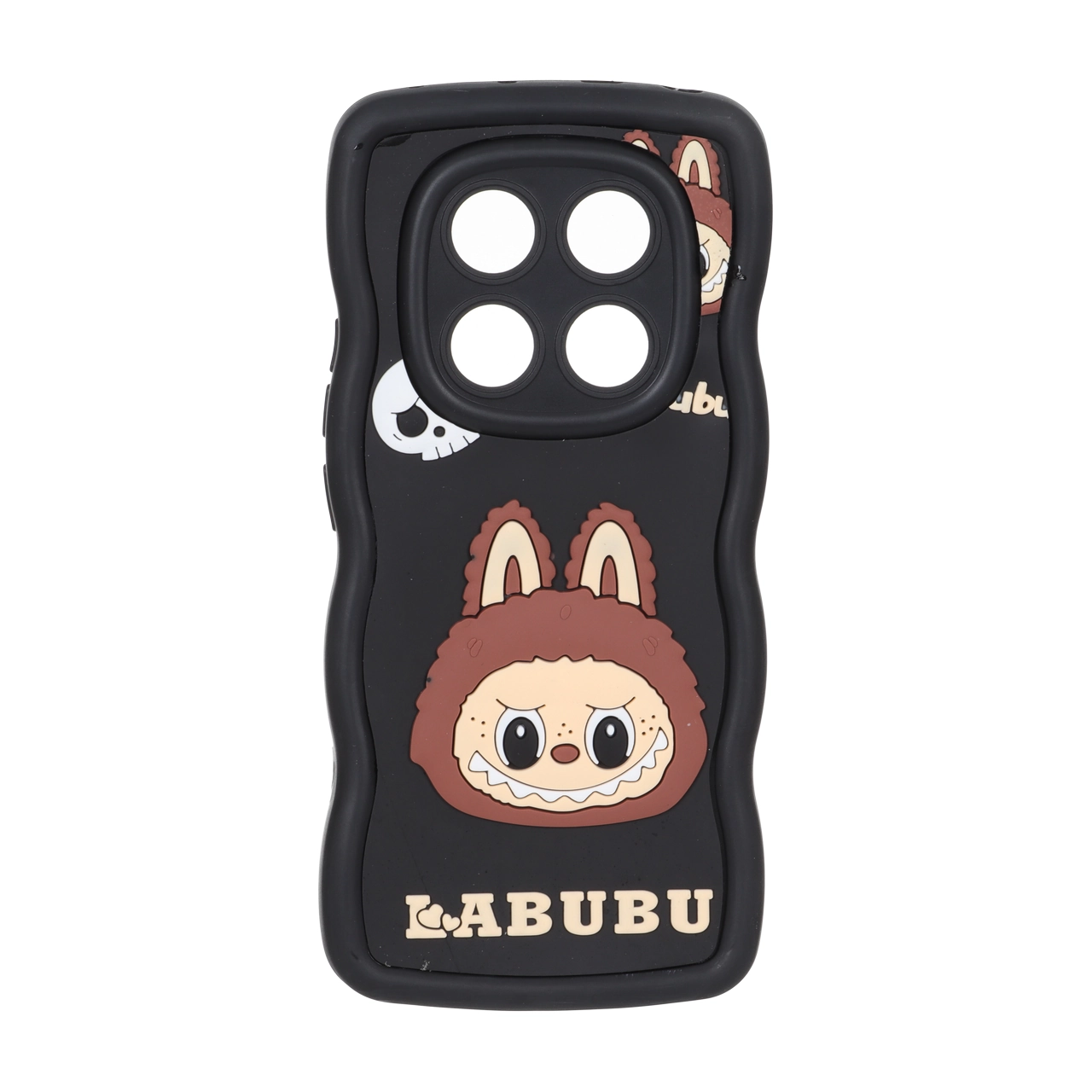 قاب کنگره ای عروسک برجسته محافظ لنزدار Xiaomi Redmi Note 14 Pro 4G - طرح 85