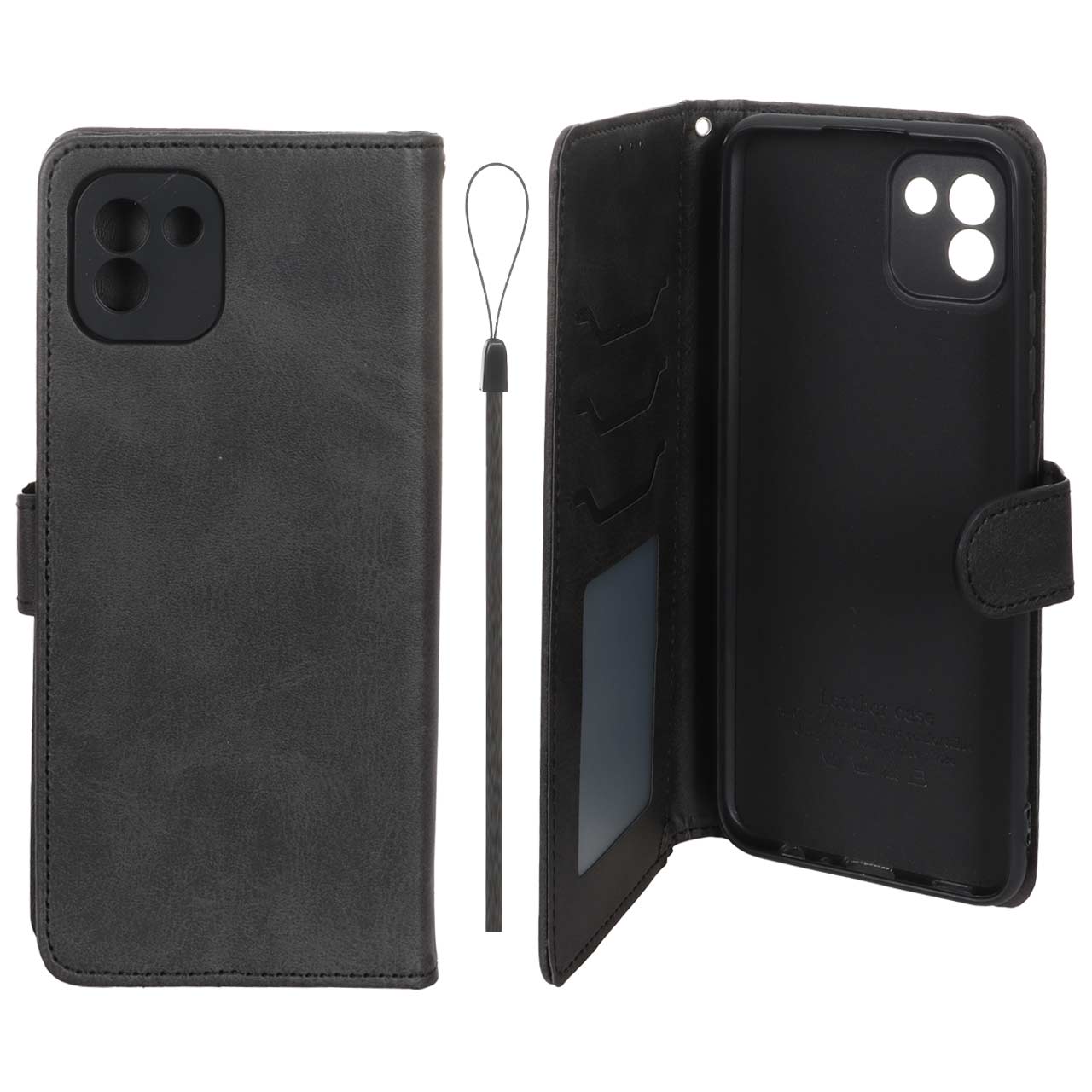 کیف موبایل مگنتی درجه یک داخل خز MNC Plus مدل Samsung Galaxy A03 - مشکی