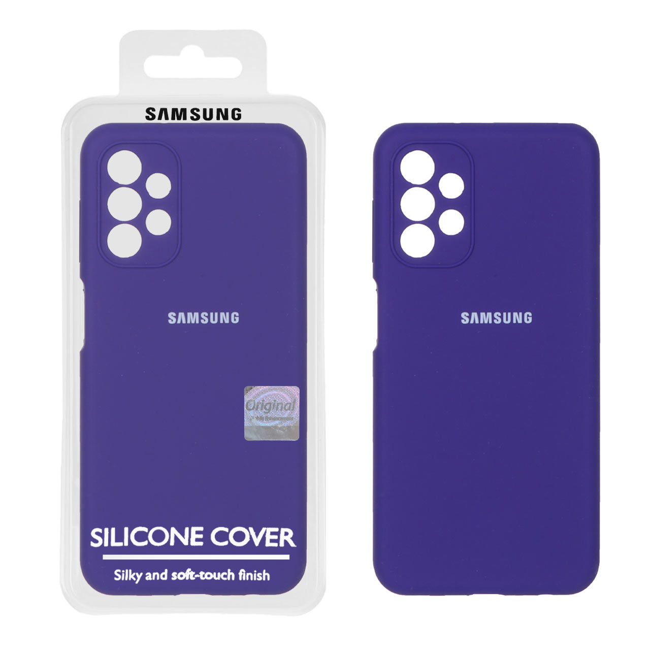 قاب سیلیکونی پاک کنی اورجینال درجه یک Samsung Galaxy A13 4G - بنفش کد 1 (پک دار)