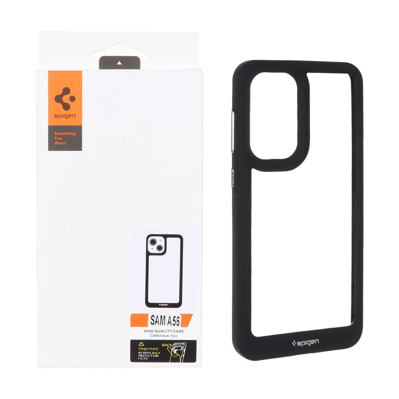 قاب اورجینال Spigen مدل Samsung Galaxy A56 / A36 - شفاف مشکی