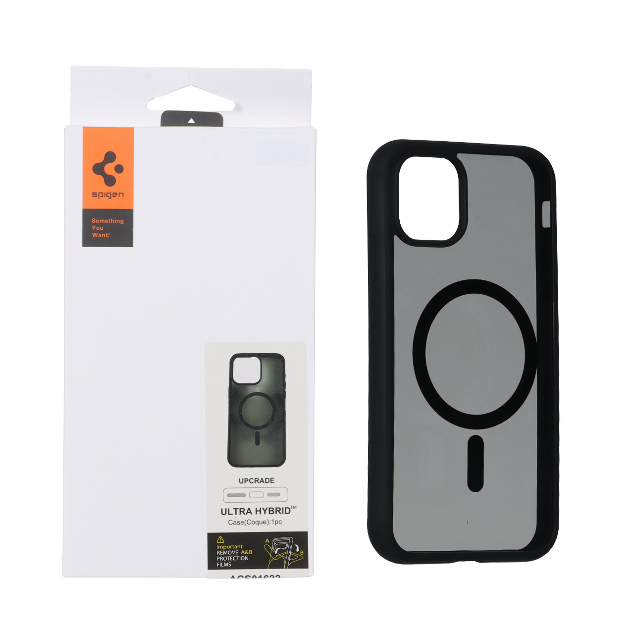 قاب اورجینال Magsafe Spigen با توری اسپیکر فلزی Apple iPhone 11 - مشکی (پک دار)