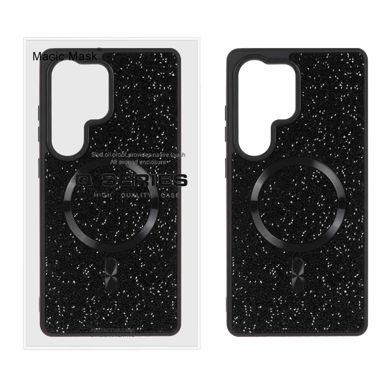 قاب اورجینال دیاموند Magsafe مدل Samsung Galaxy S25 Ultra - مشکی (پک دار)