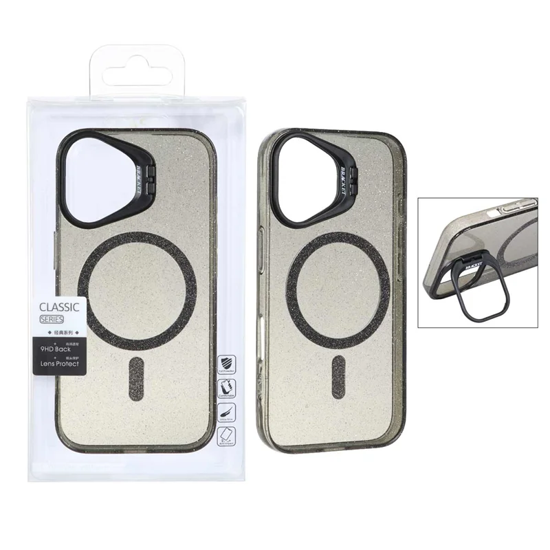 قاب BRACKET اکلیلی Magsafe مدل Apple iPhone 16 - مشکی (پک دار)