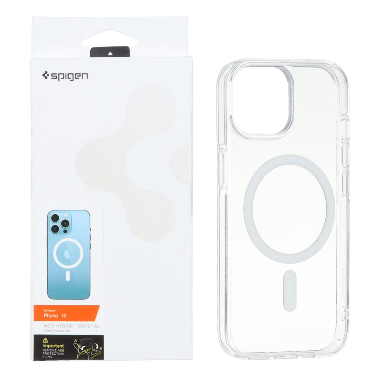 قاب Spigen اورجینال شفاف NEO HYBRID Magsafe مدل Apple iPhone 15 / iPhone 14 / iPhone 13 (پک دار)