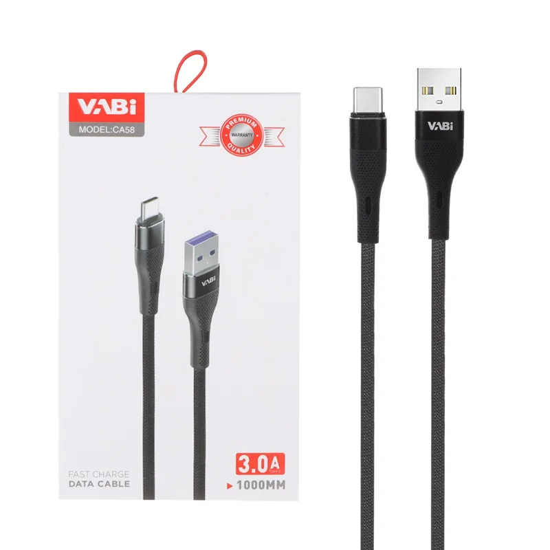 کابل شارژ فست VABI Type-C مدل CA58 - مشکی