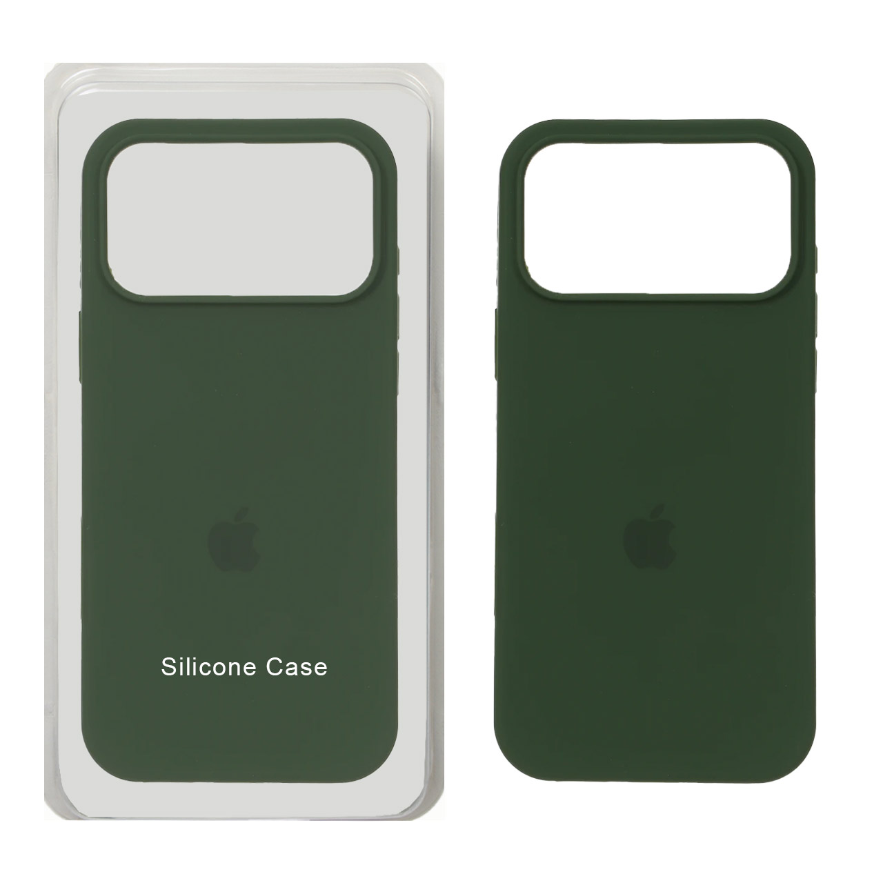 قاب سیلیکونی پاک کنی اورجینال Apple iPhone 17 Pro Max - سبز ارتشی (پک اصلی)